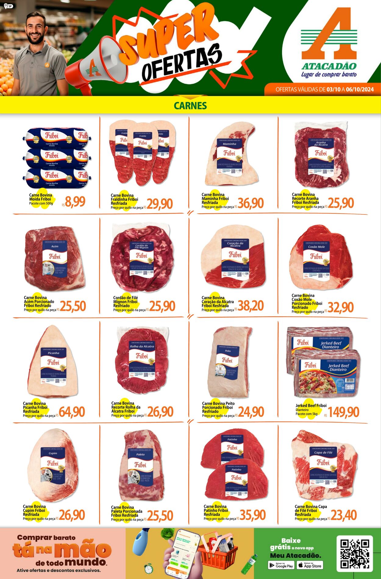 Folheto Atacadão - Carnes 3 out, 2024 - 6 out, 2024