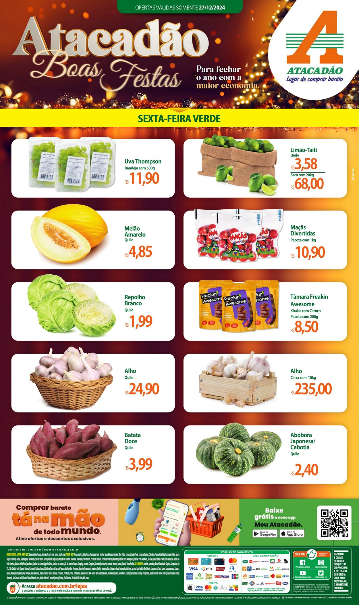 Folheto Atacadão - Hortifrúti 27 dez, 2024 - 27 dez, 2024