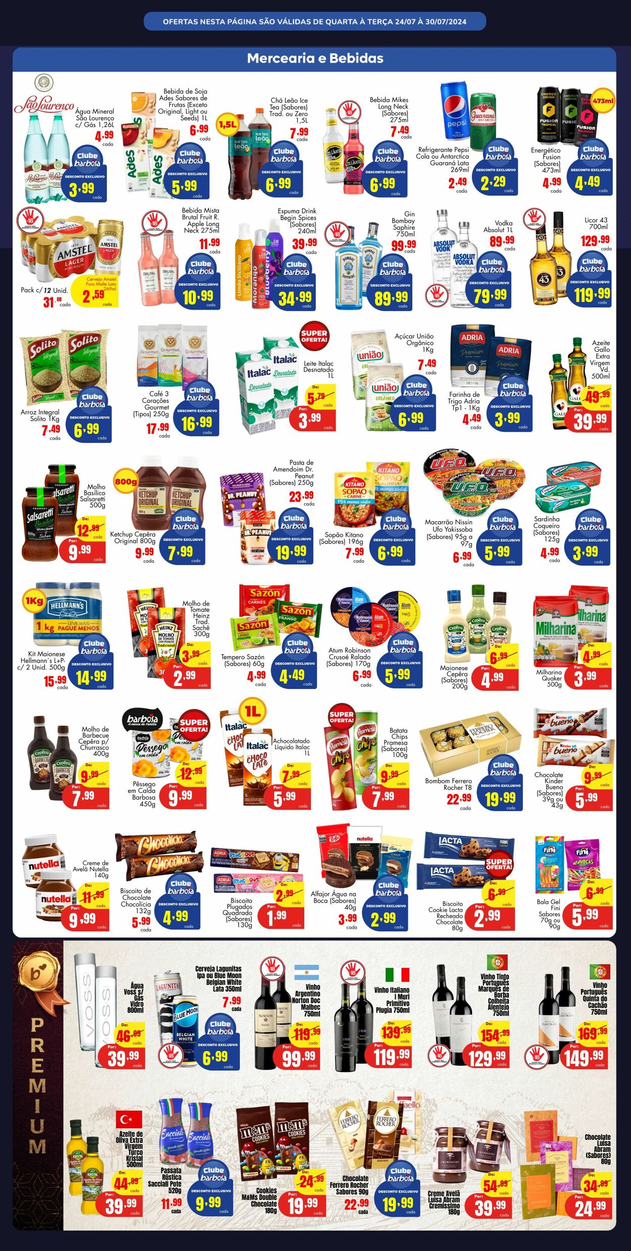 Folheto Barbosa Supermercados 24.07.2024 - 30.07.2024