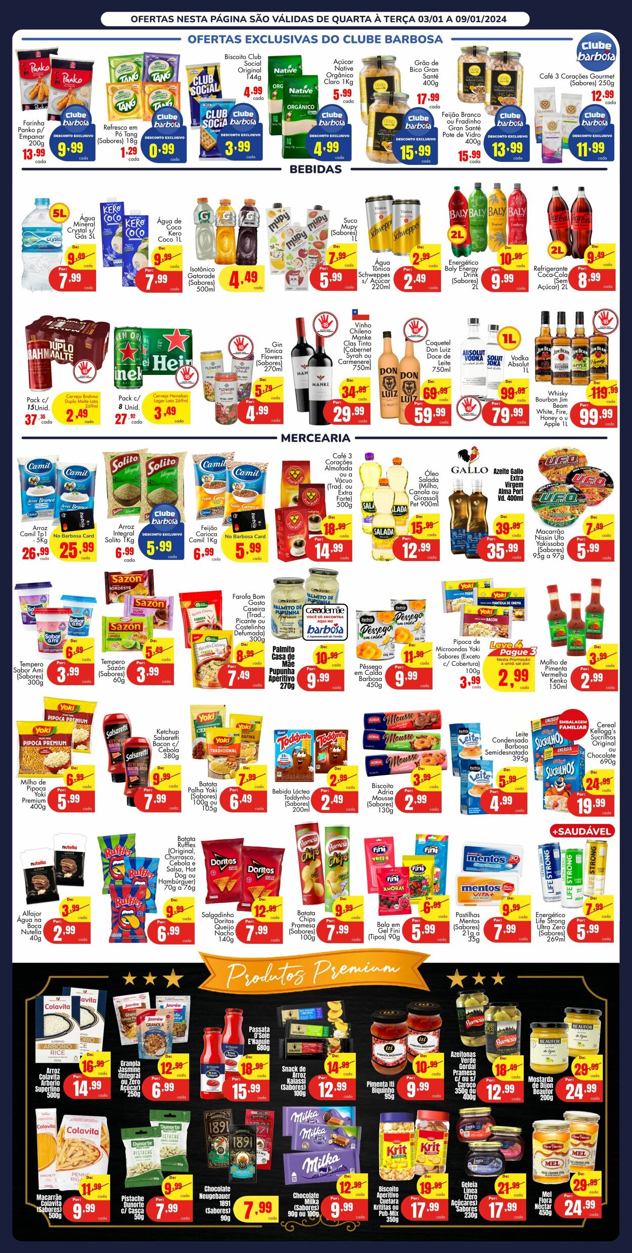 Folheto Barbosa Supermercados 03.01.2024 - 09.01.2024