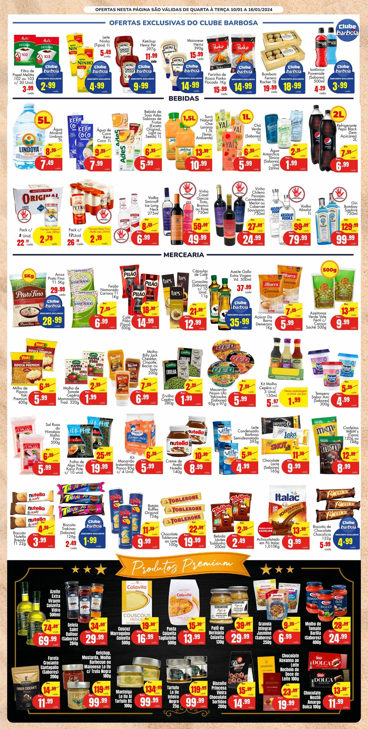 Folheto Barbosa Supermercados 10.01.2024 - 16.01.2024