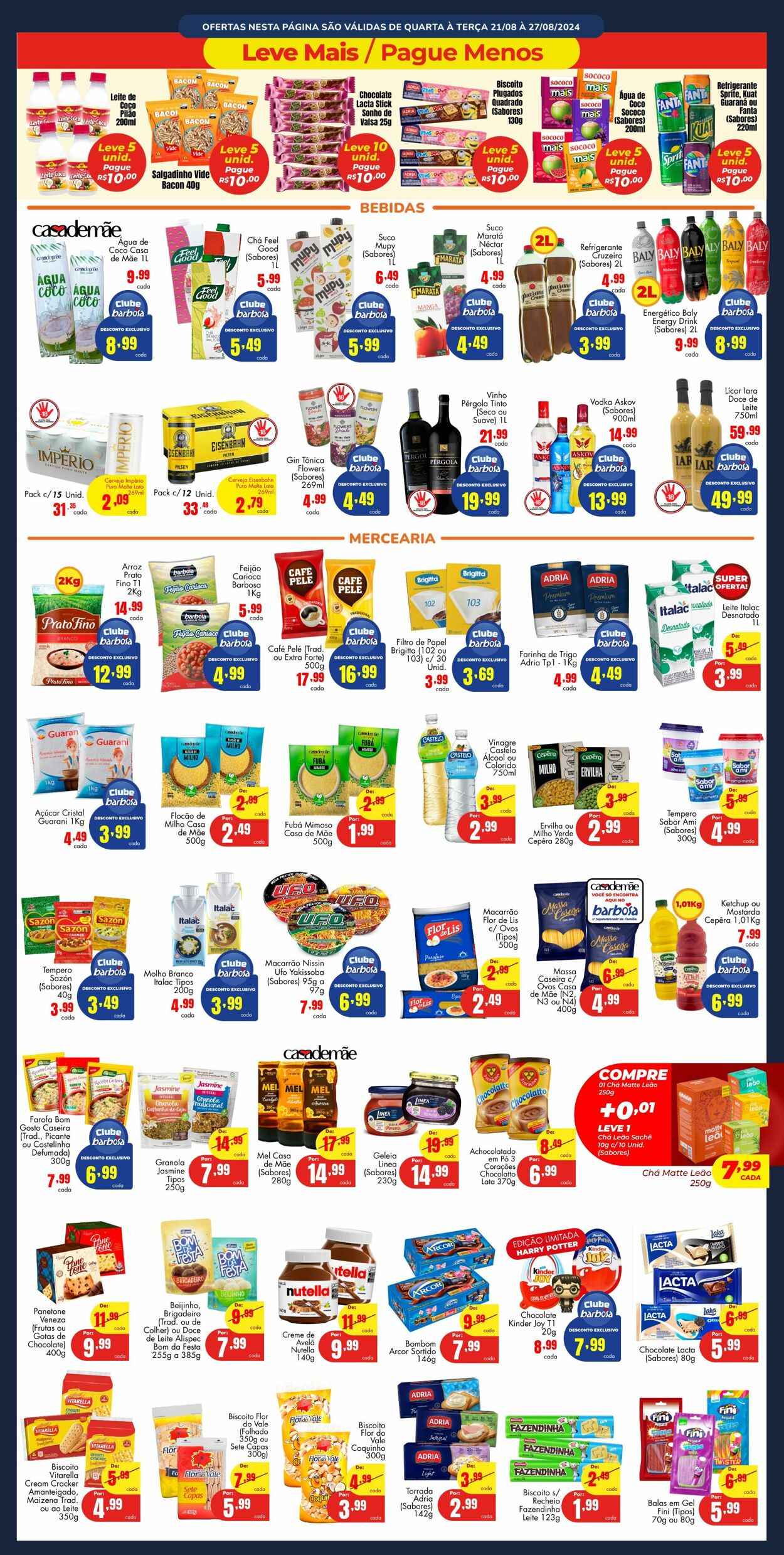 Folheto Barbosa Supermercados 21.08.2024 - 27.08.2024