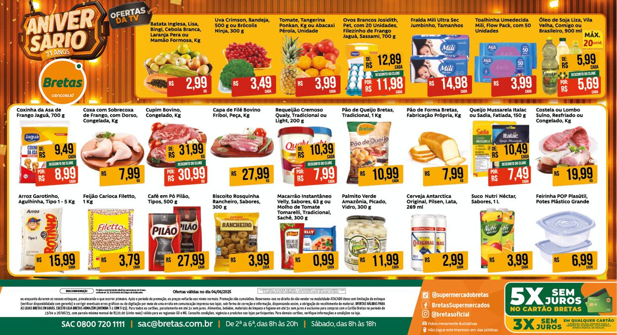 Folheto Bretas 04.06.2025 - 18.06.2025