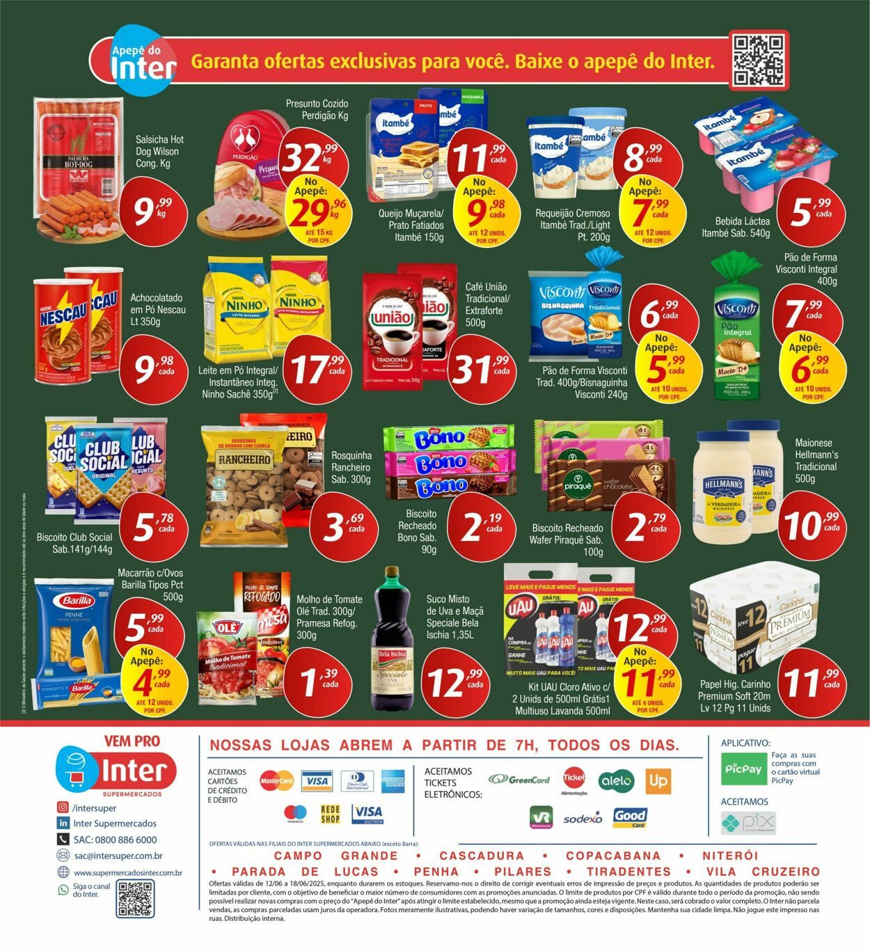 Folheto Inter Supermercados 09.06.2025 - 18.06.2025