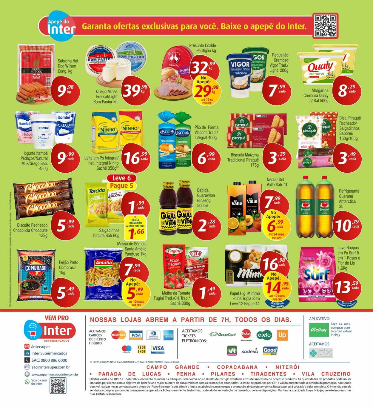 Folheto Inter Supermercados 07.07.2025 - 16.07.2025