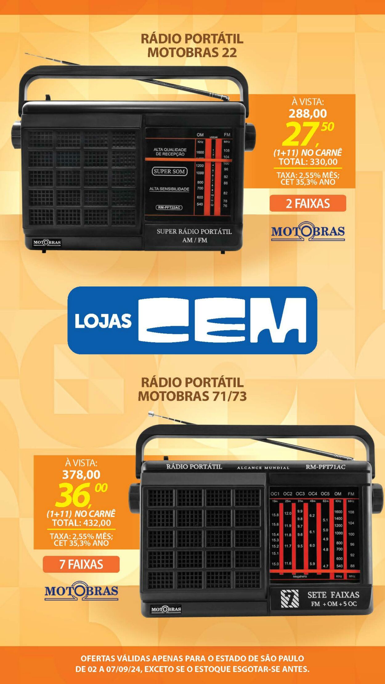 Folheto Lojas Cem 05.09.2024 - 01.10.2024