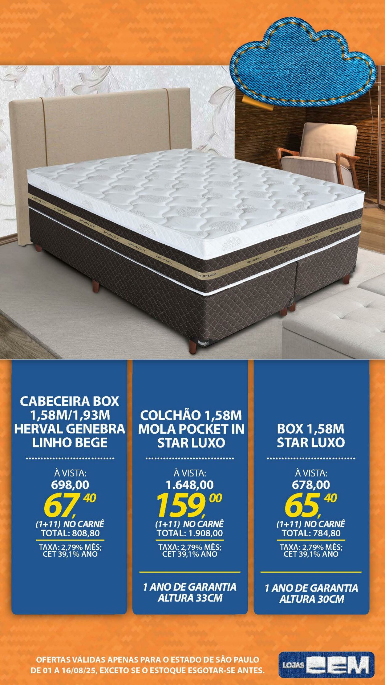 Folheto Lojas Cem 04.08.2025 - 19.08.2025