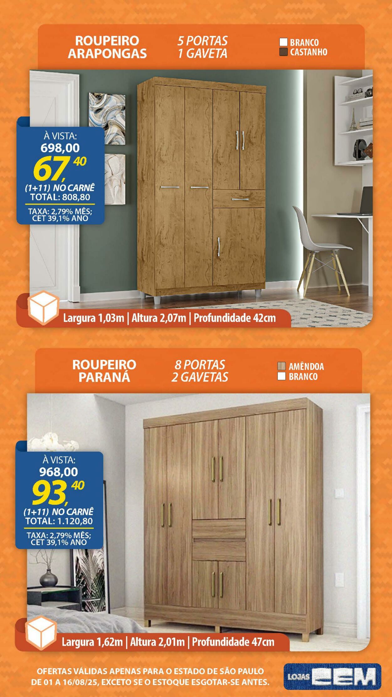 Folheto Lojas Cem 04.08.2025 - 19.08.2025