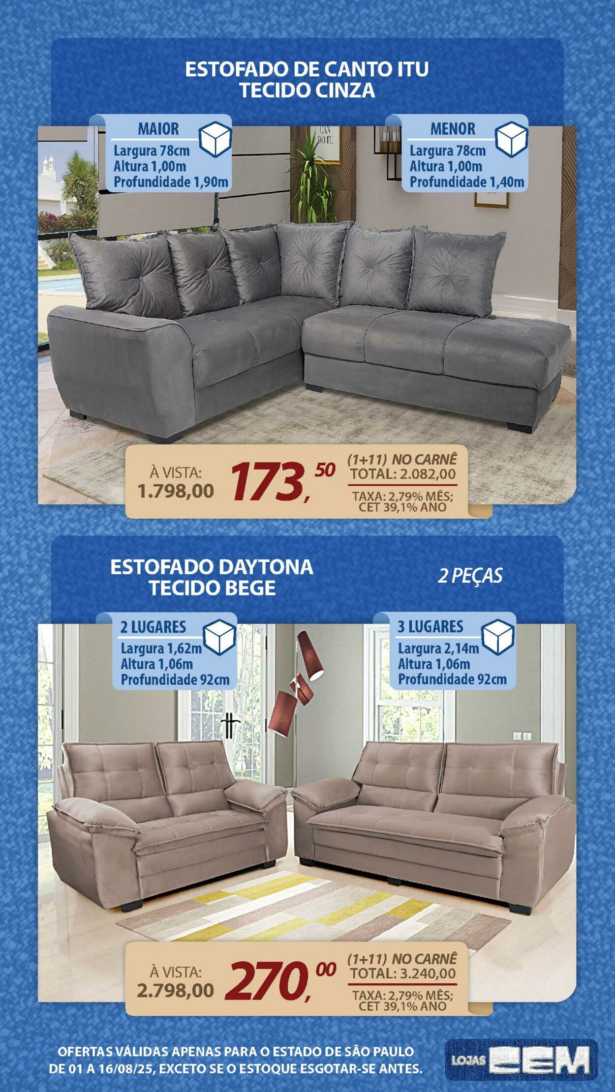Folheto Lojas Cem 04.08.2025 - 19.08.2025