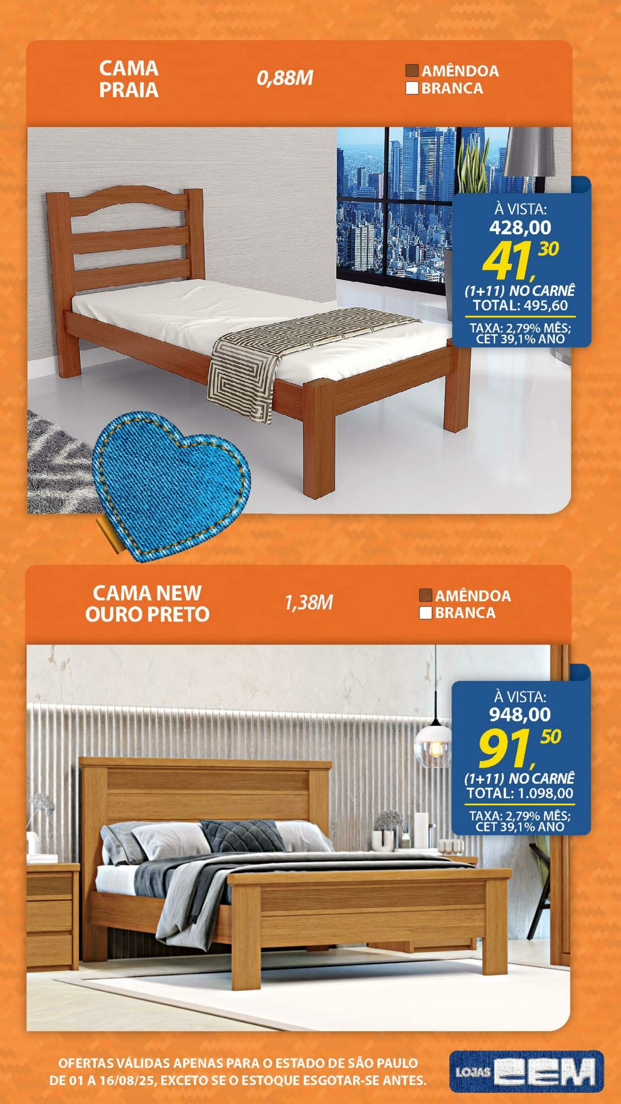 Folheto Lojas Cem 04.08.2025 - 19.08.2025