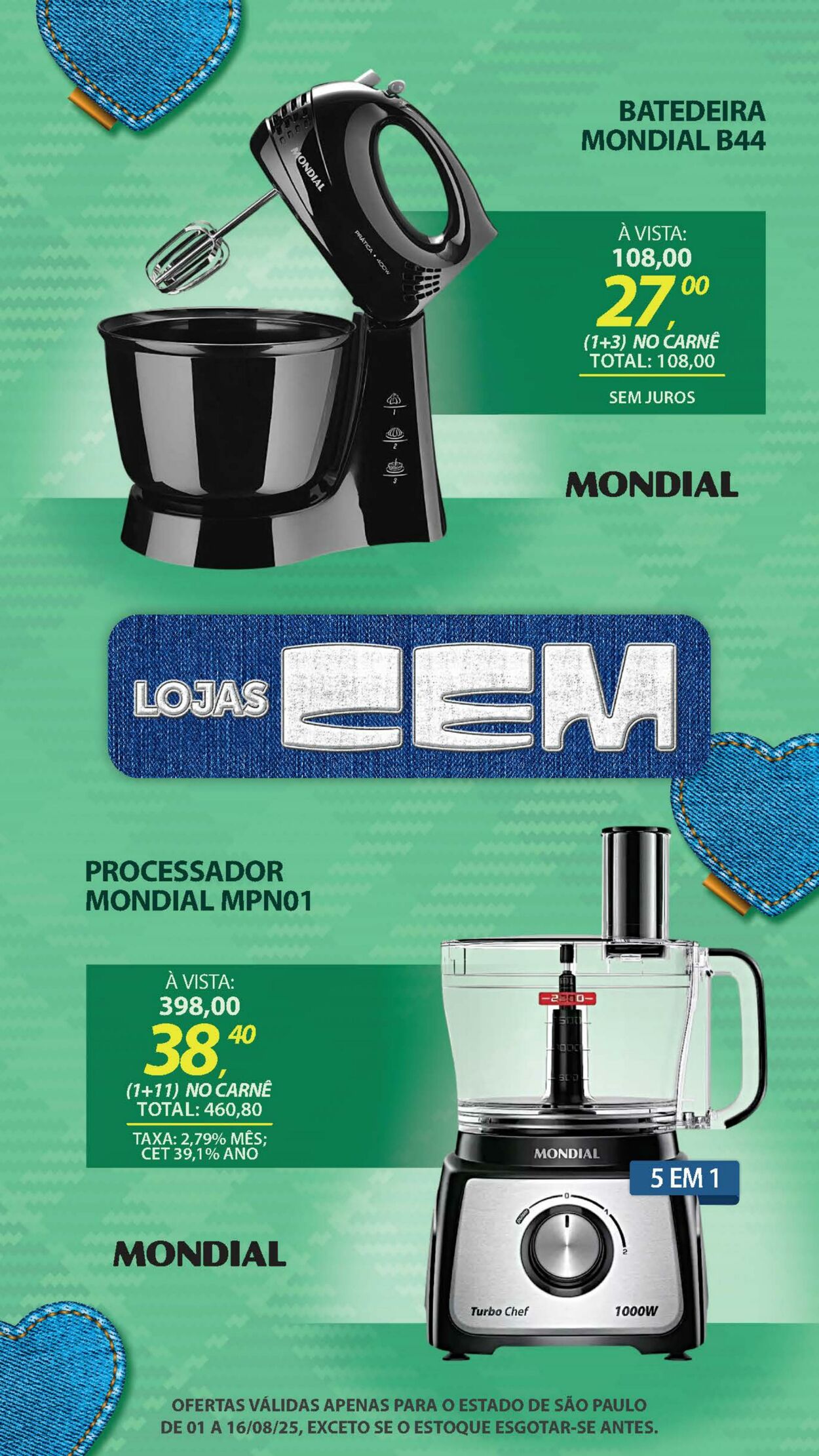 Folheto Lojas Cem 04.08.2025 - 19.08.2025