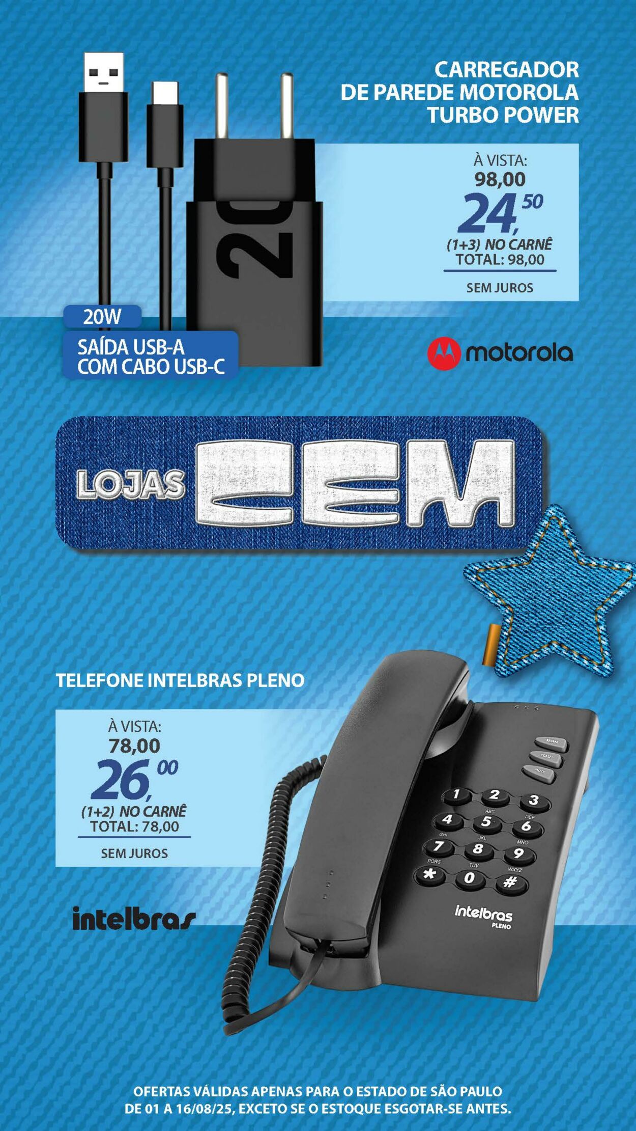 Folheto Lojas Cem 04.08.2025 - 19.08.2025