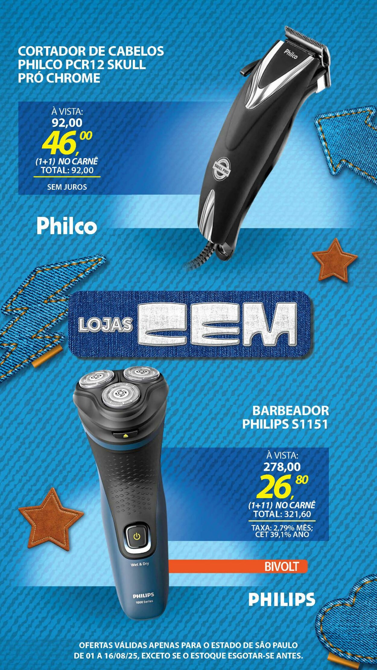 Folheto Lojas Cem 04.08.2025 - 19.08.2025