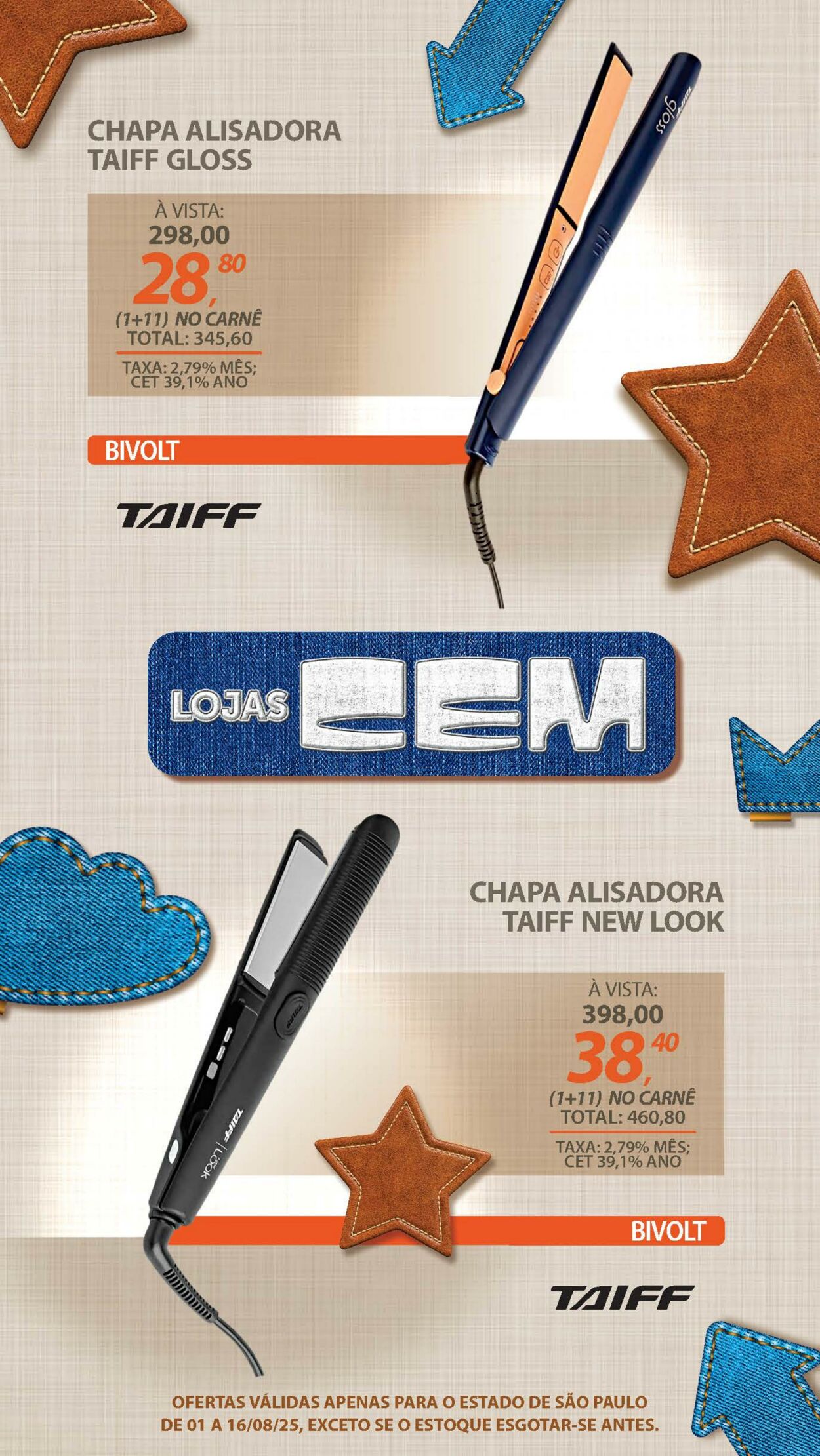 Folheto Lojas Cem 04.08.2025 - 19.08.2025