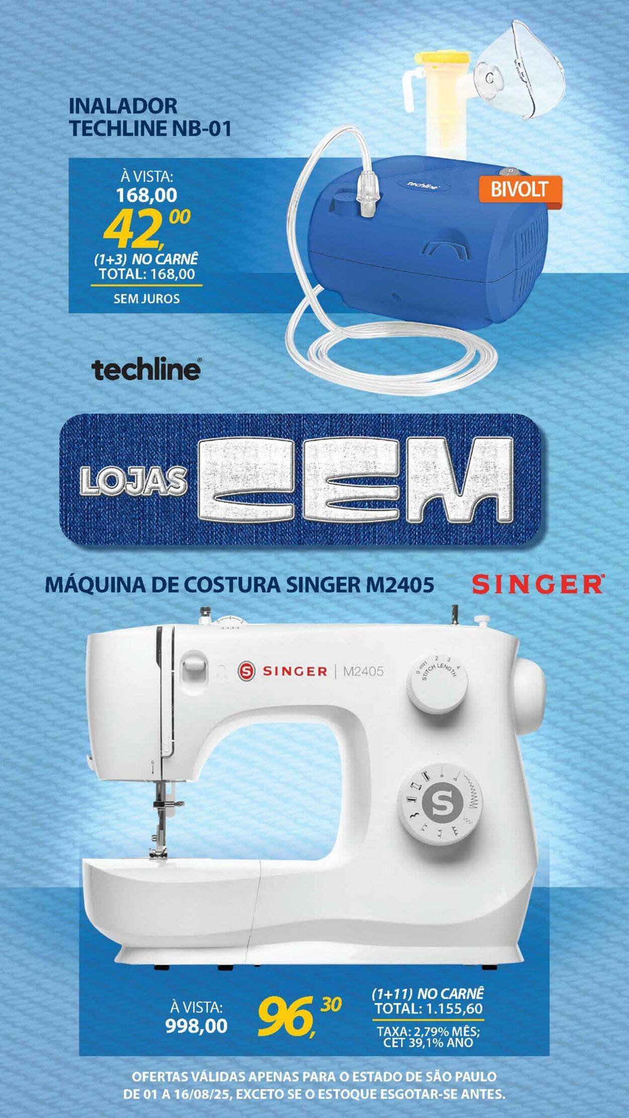 Folheto Lojas Cem 04.08.2025 - 19.08.2025