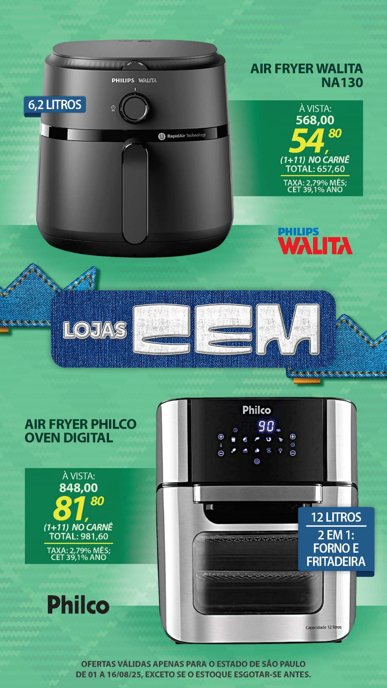 Folheto Lojas Cem 04.08.2025 - 19.08.2025