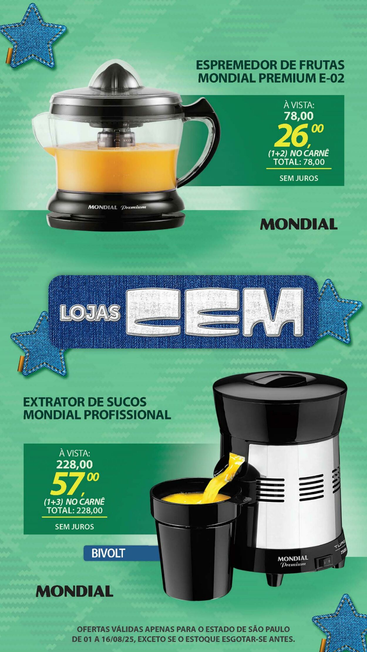 Folheto Lojas Cem 04.08.2025 - 19.08.2025