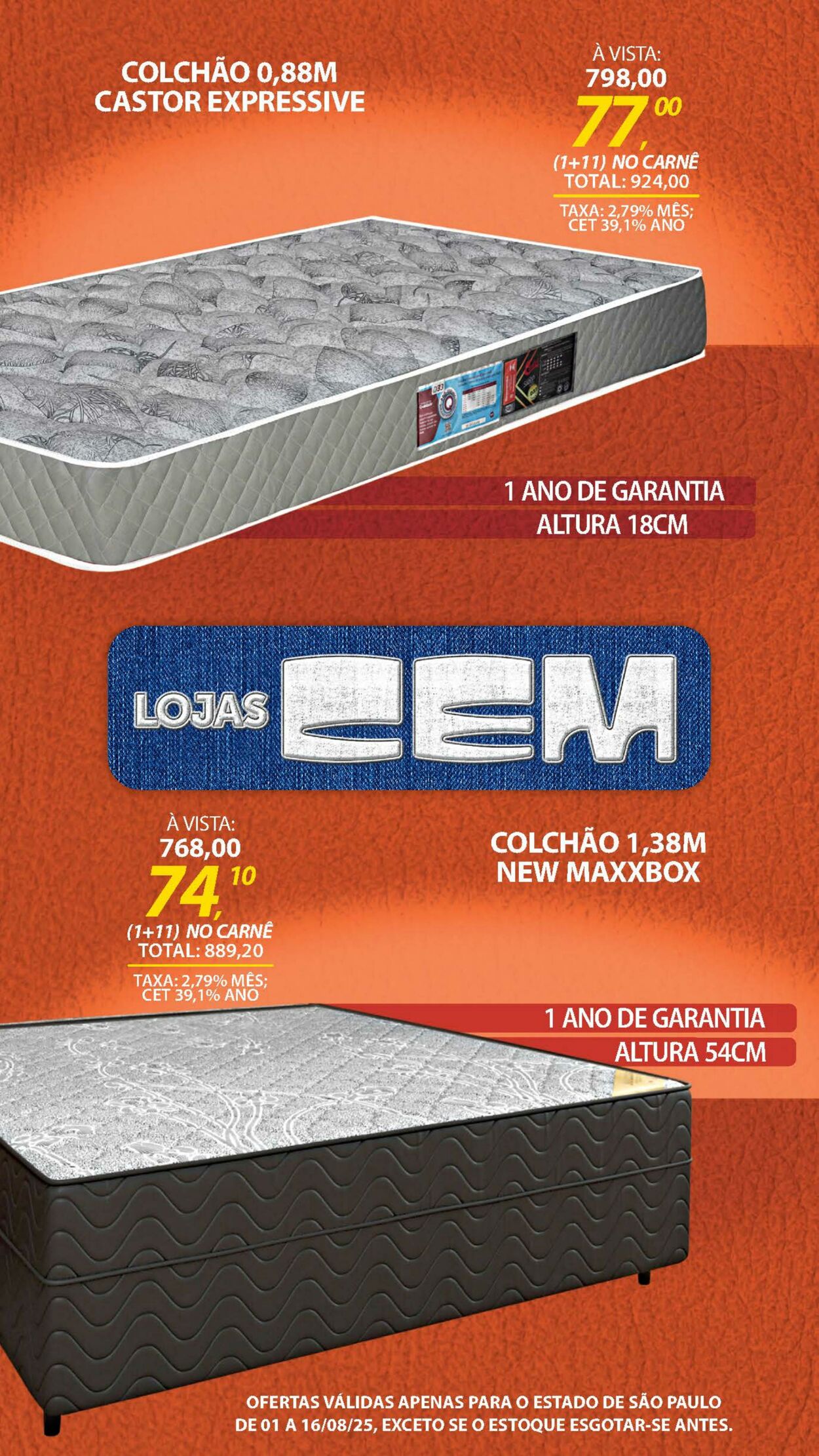 Folheto Lojas Cem 04.08.2025 - 19.08.2025