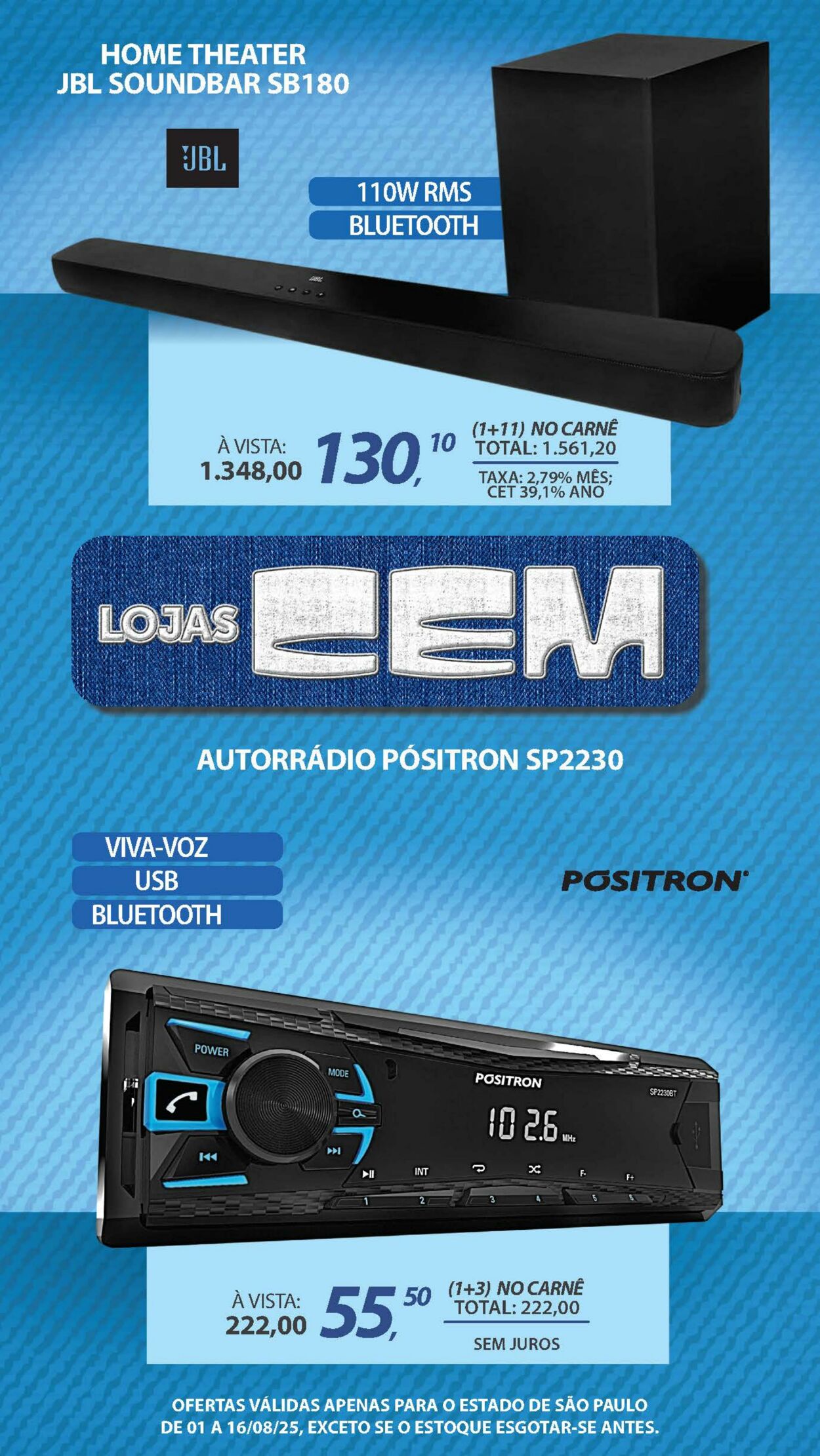 Folheto Lojas Cem 04.08.2025 - 19.08.2025