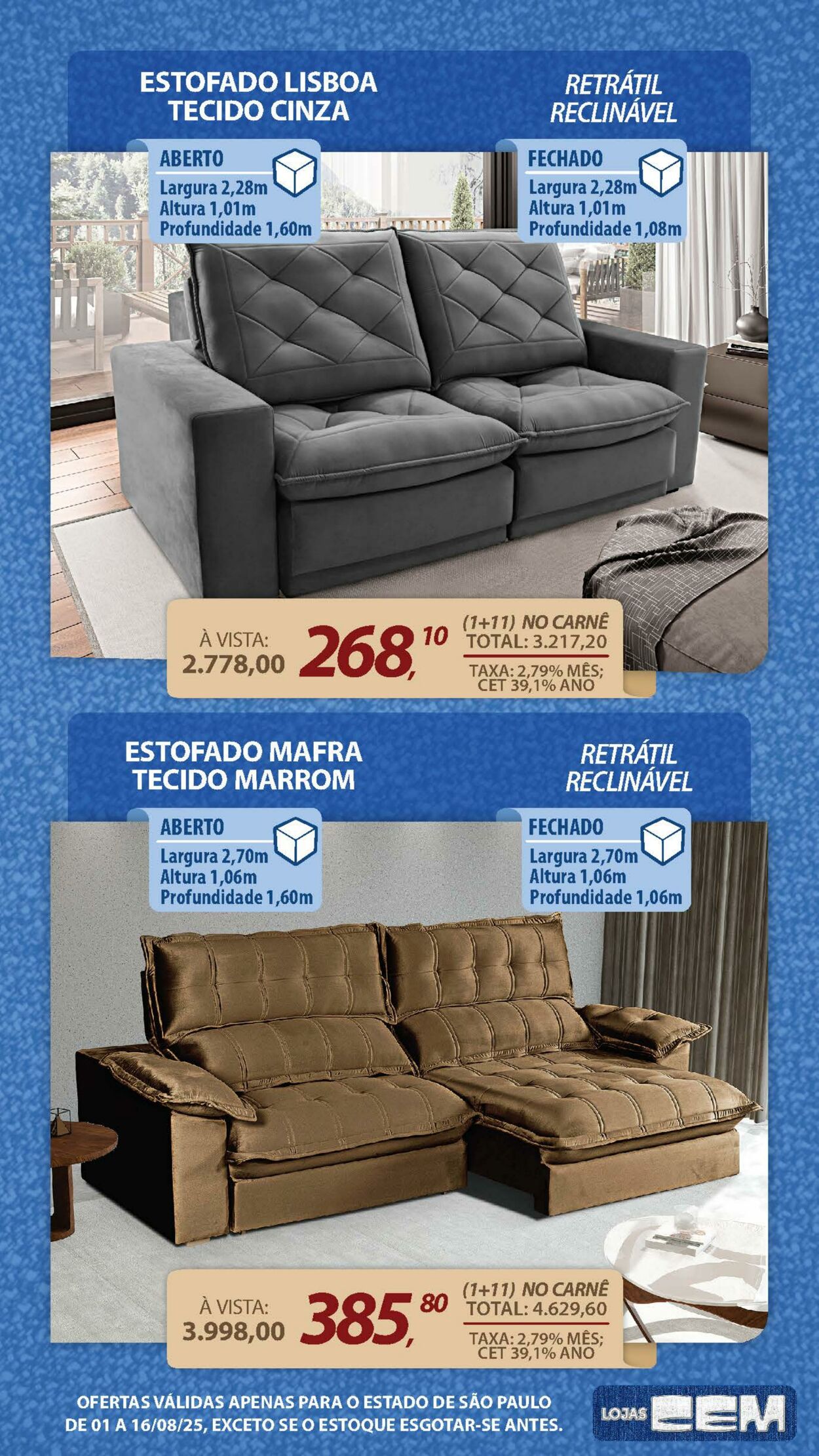 Folheto Lojas Cem 04.08.2025 - 19.08.2025