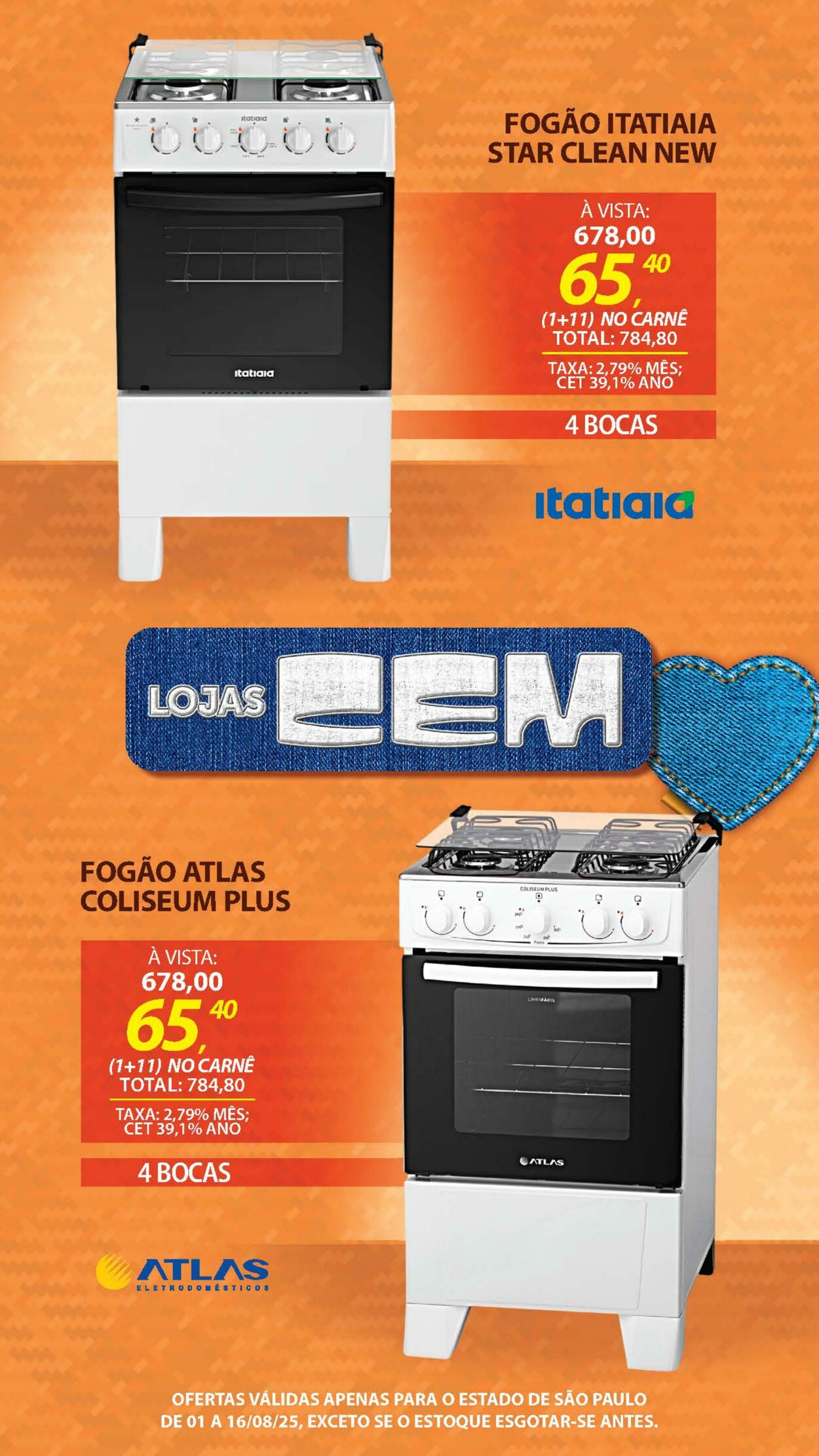 Folheto Lojas Cem 04.08.2025 - 19.08.2025
