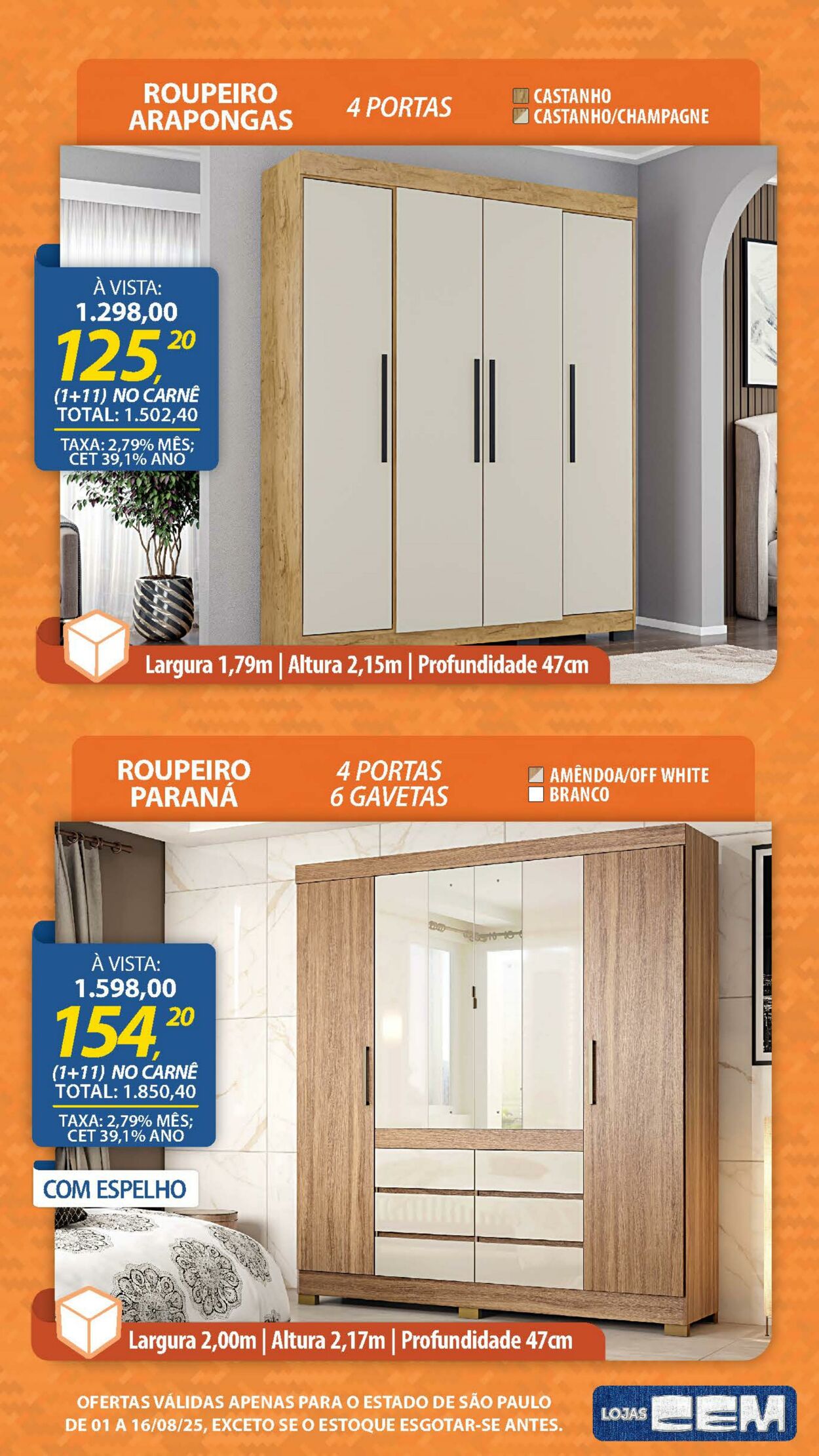 Folheto Lojas Cem 04.08.2025 - 19.08.2025