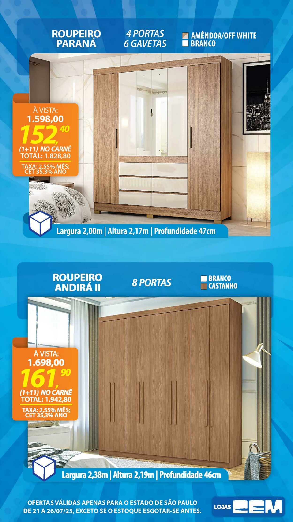Folheto Lojas Cem 18.07.2025 - 05.08.2025
