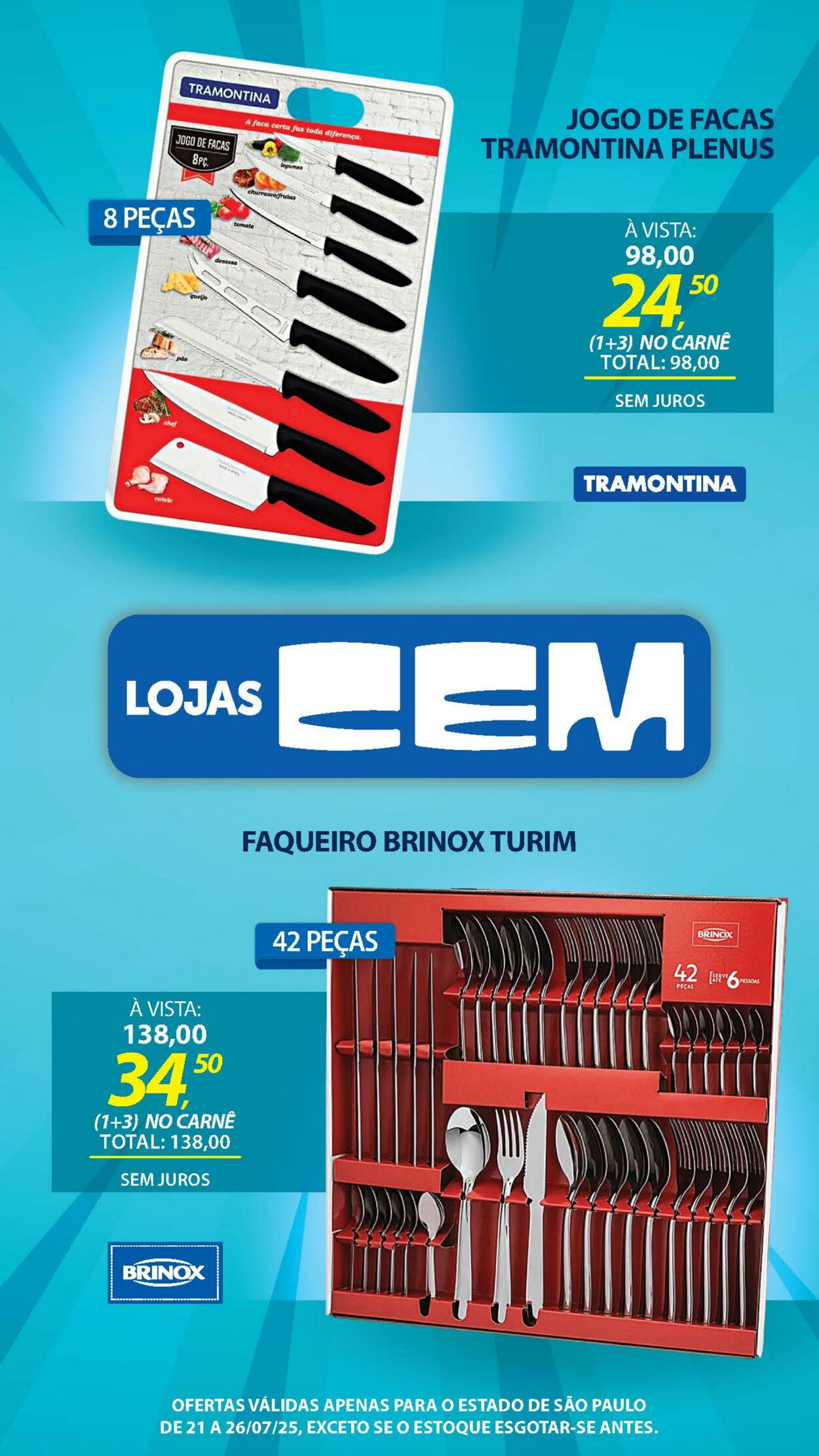 Folheto Lojas Cem 18.07.2025 - 05.08.2025