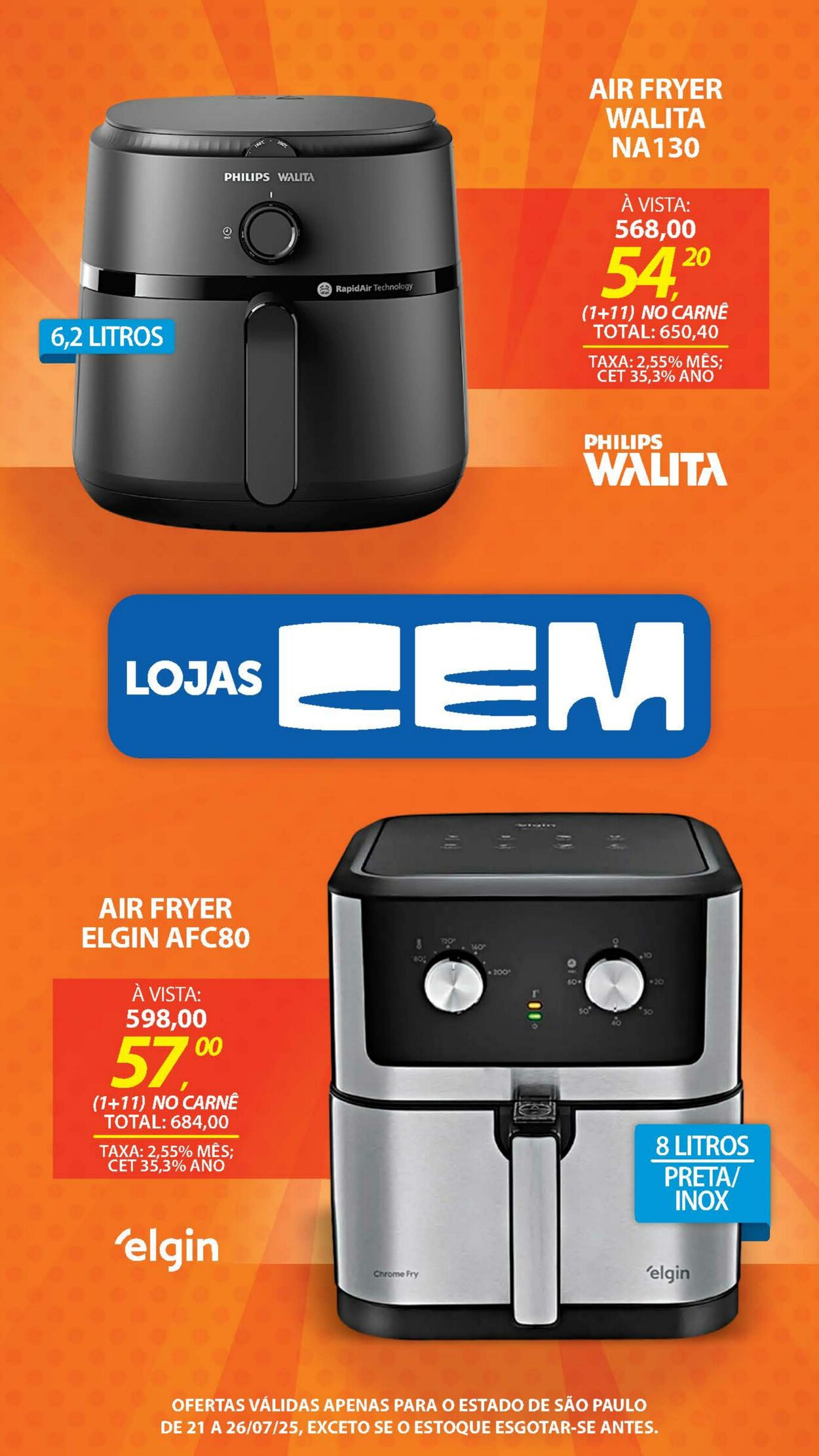 Folheto Lojas Cem 18.07.2025 - 05.08.2025