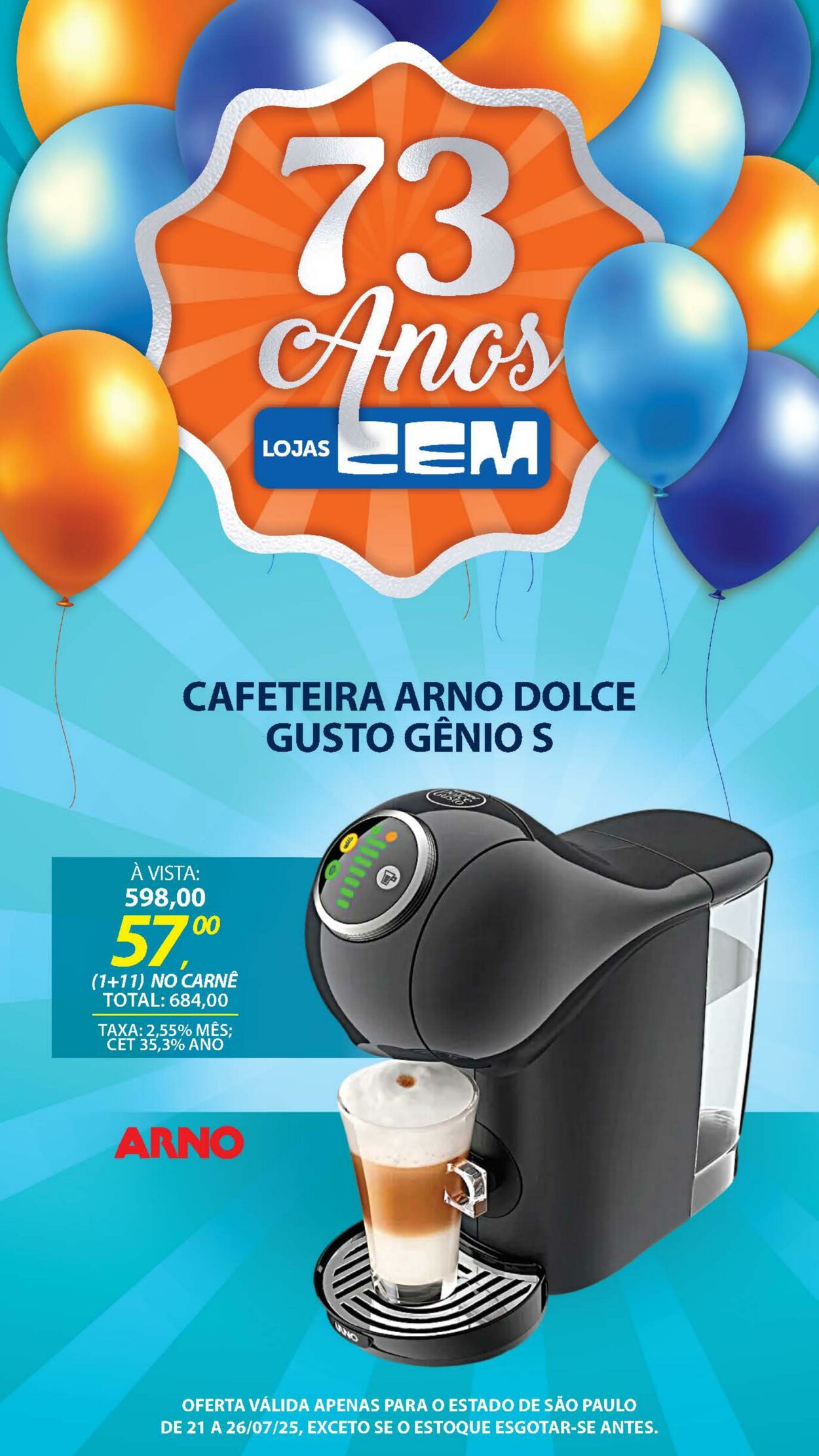 Folheto Lojas Cem 18.07.2025 - 05.08.2025