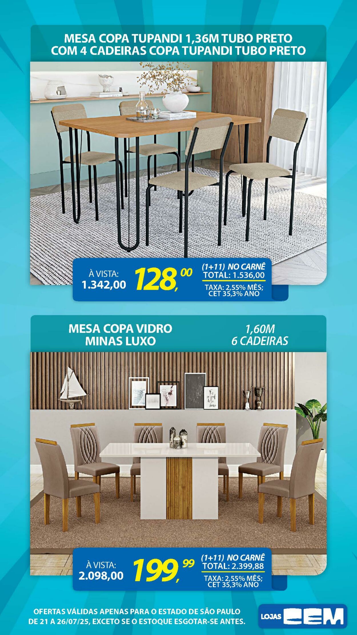 Folheto Lojas Cem 18.07.2025 - 05.08.2025