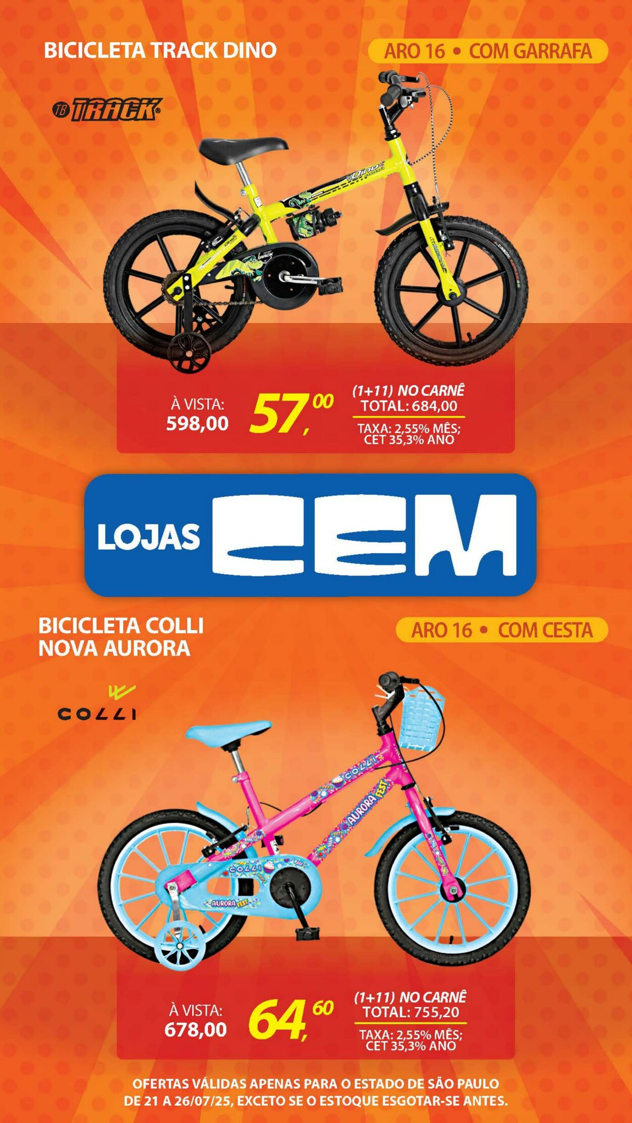 Folheto Lojas Cem 18.07.2025 - 05.08.2025