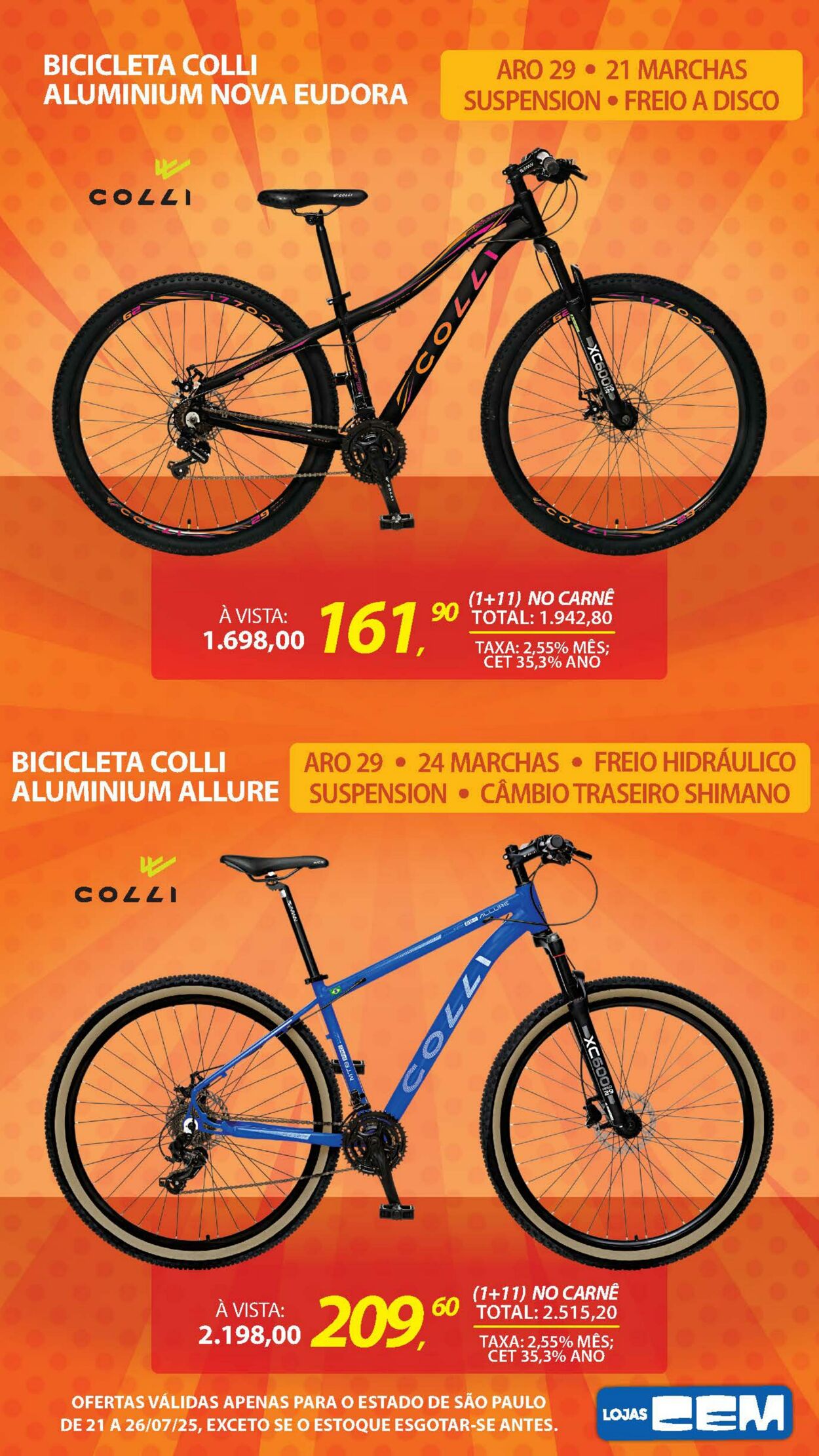 Folheto Lojas Cem 18.07.2025 - 05.08.2025