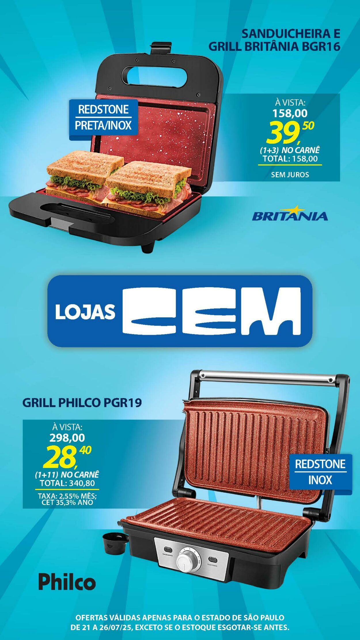 Folheto Lojas Cem 18.07.2025 - 05.08.2025