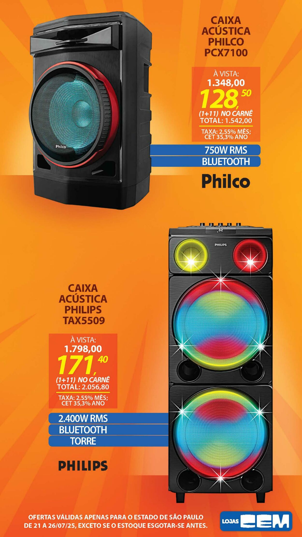 Folheto Lojas Cem 18.07.2025 - 05.08.2025