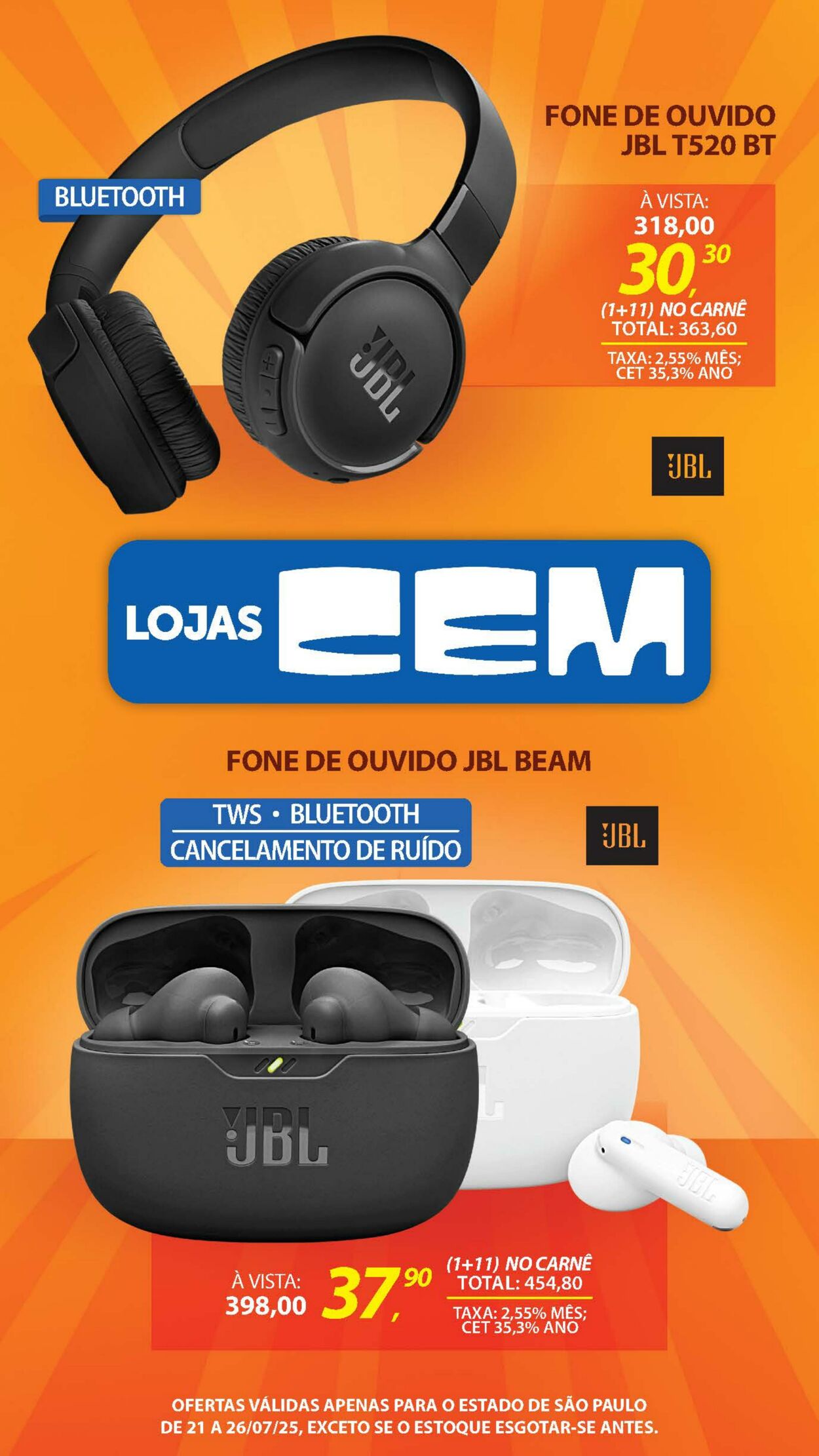 Folheto Lojas Cem 18.07.2025 - 05.08.2025