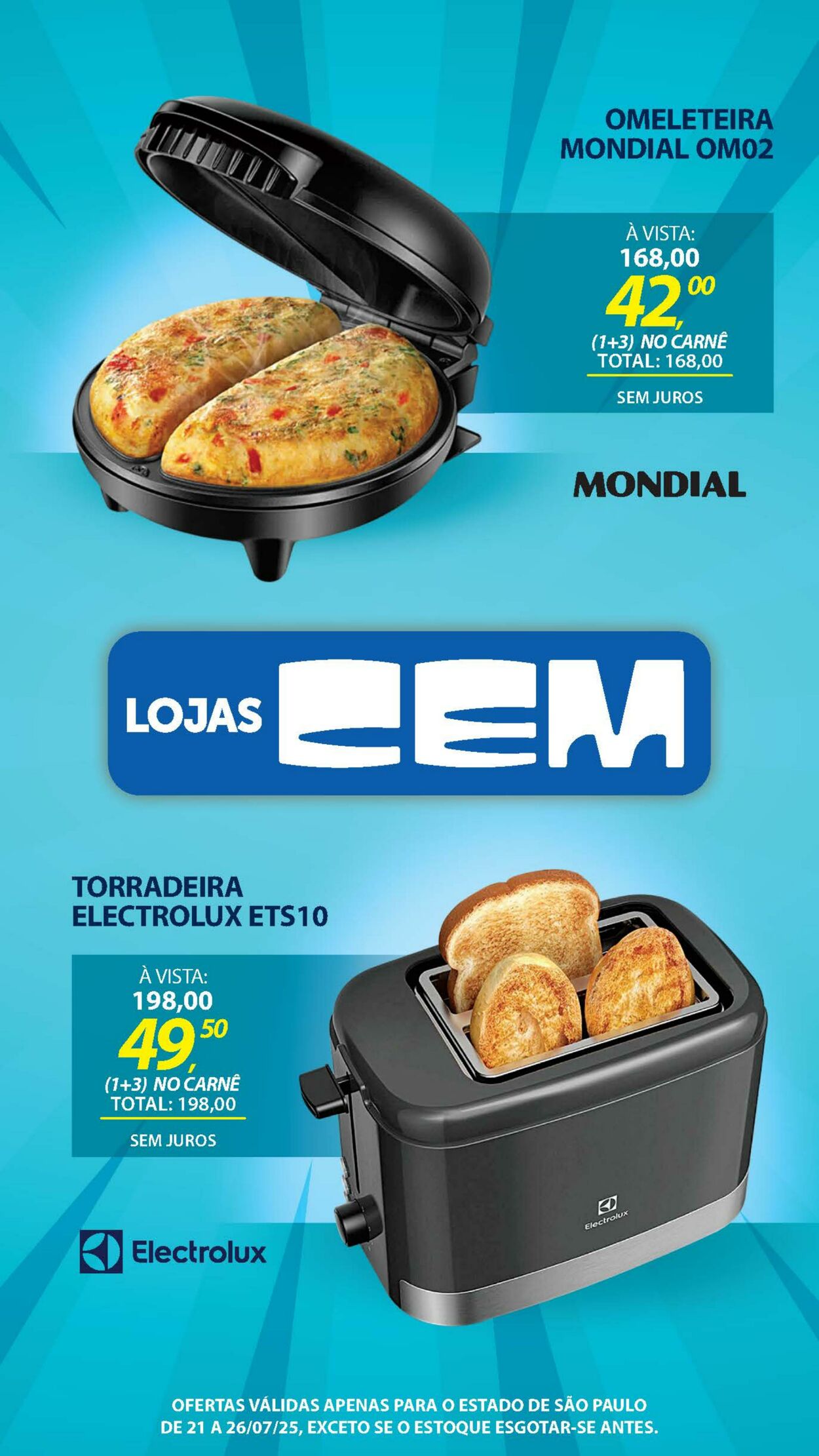 Folheto Lojas Cem 18.07.2025 - 05.08.2025