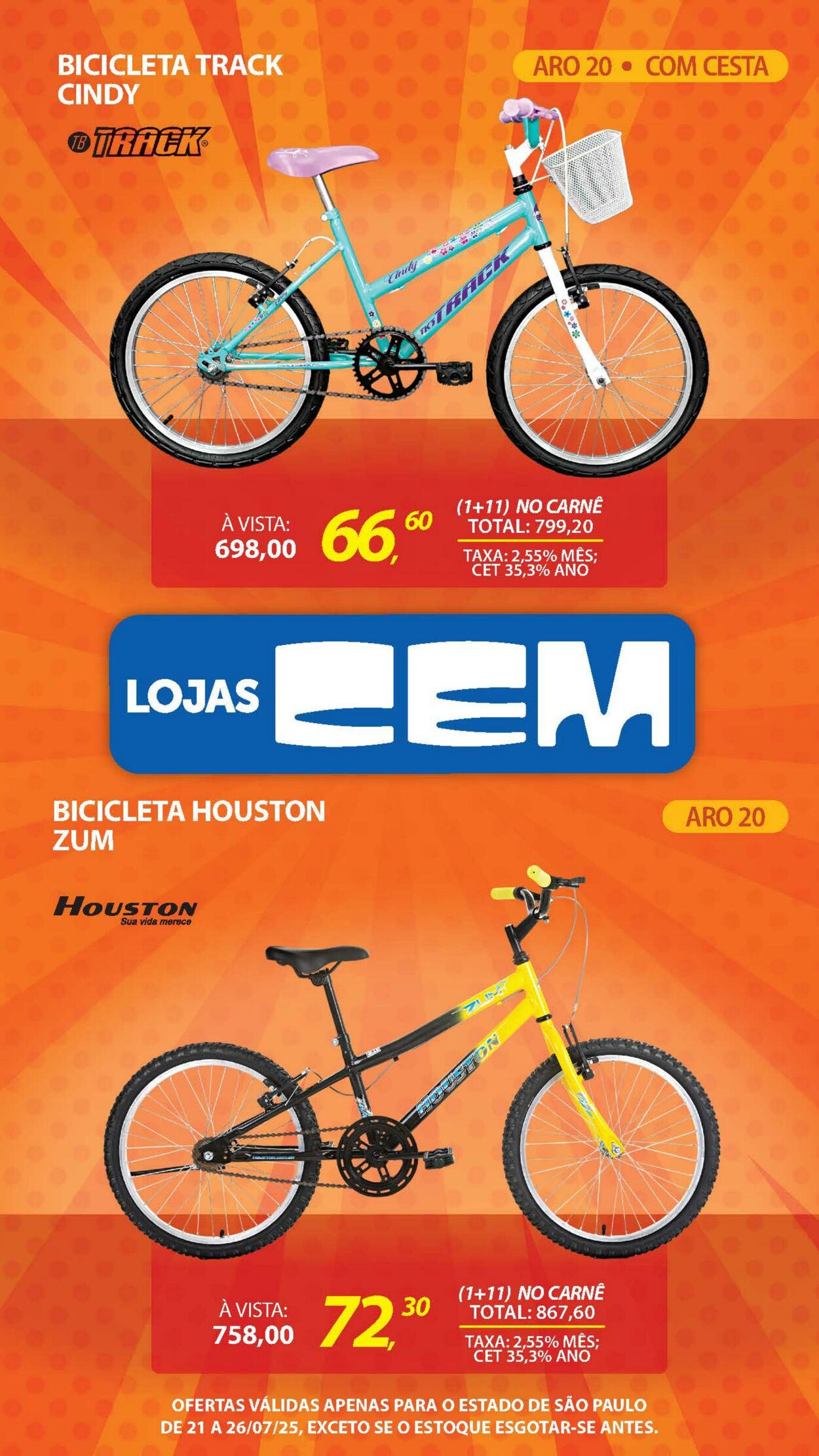 Folheto Lojas Cem 18.07.2025 - 05.08.2025