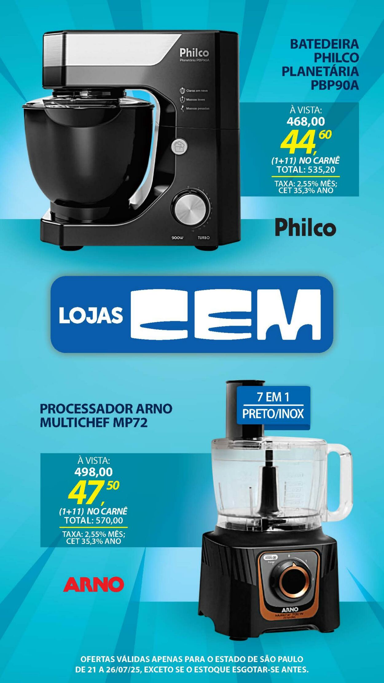 Folheto Lojas Cem 18.07.2025 - 05.08.2025