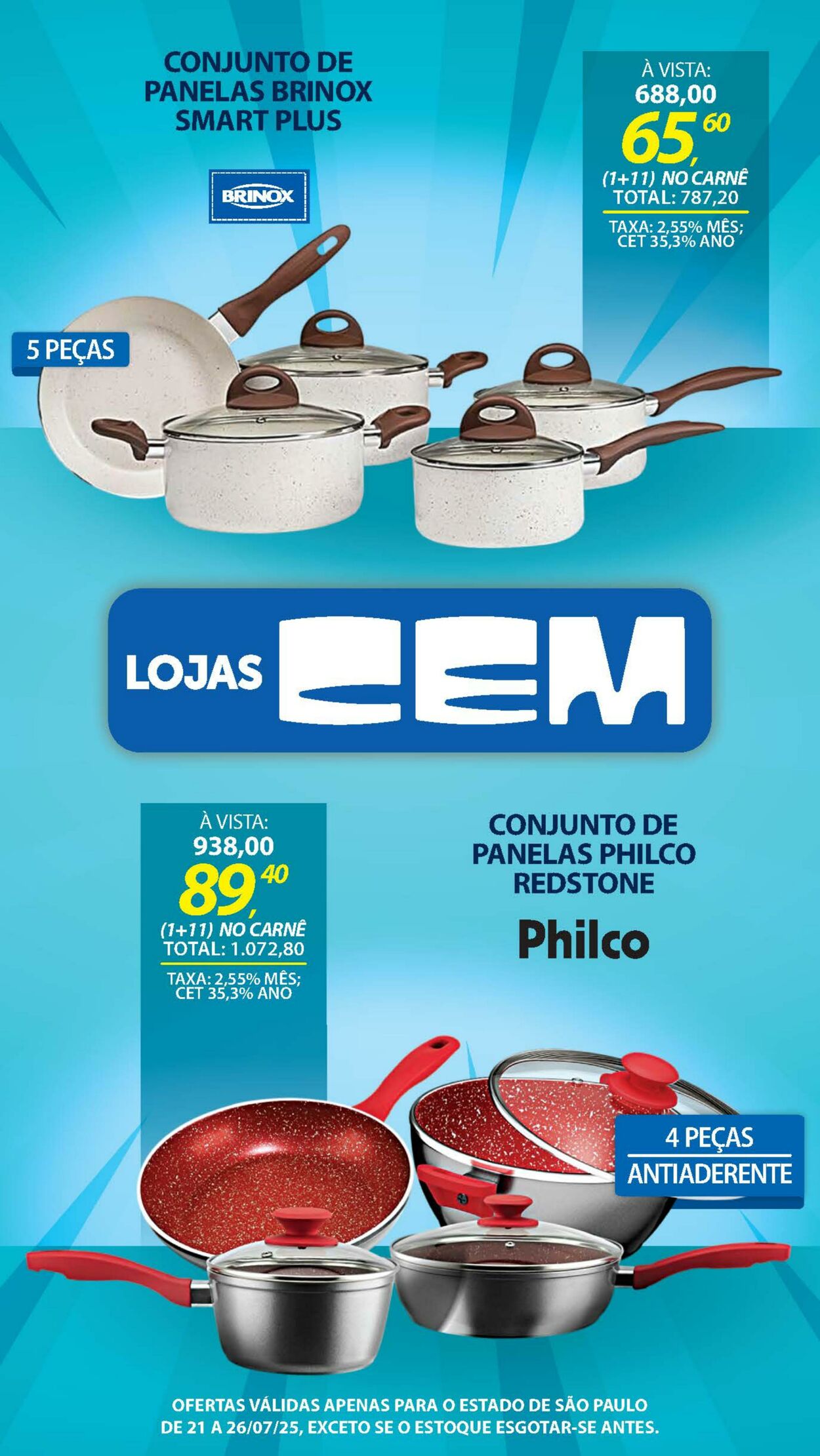 Folheto Lojas Cem 18.07.2025 - 05.08.2025