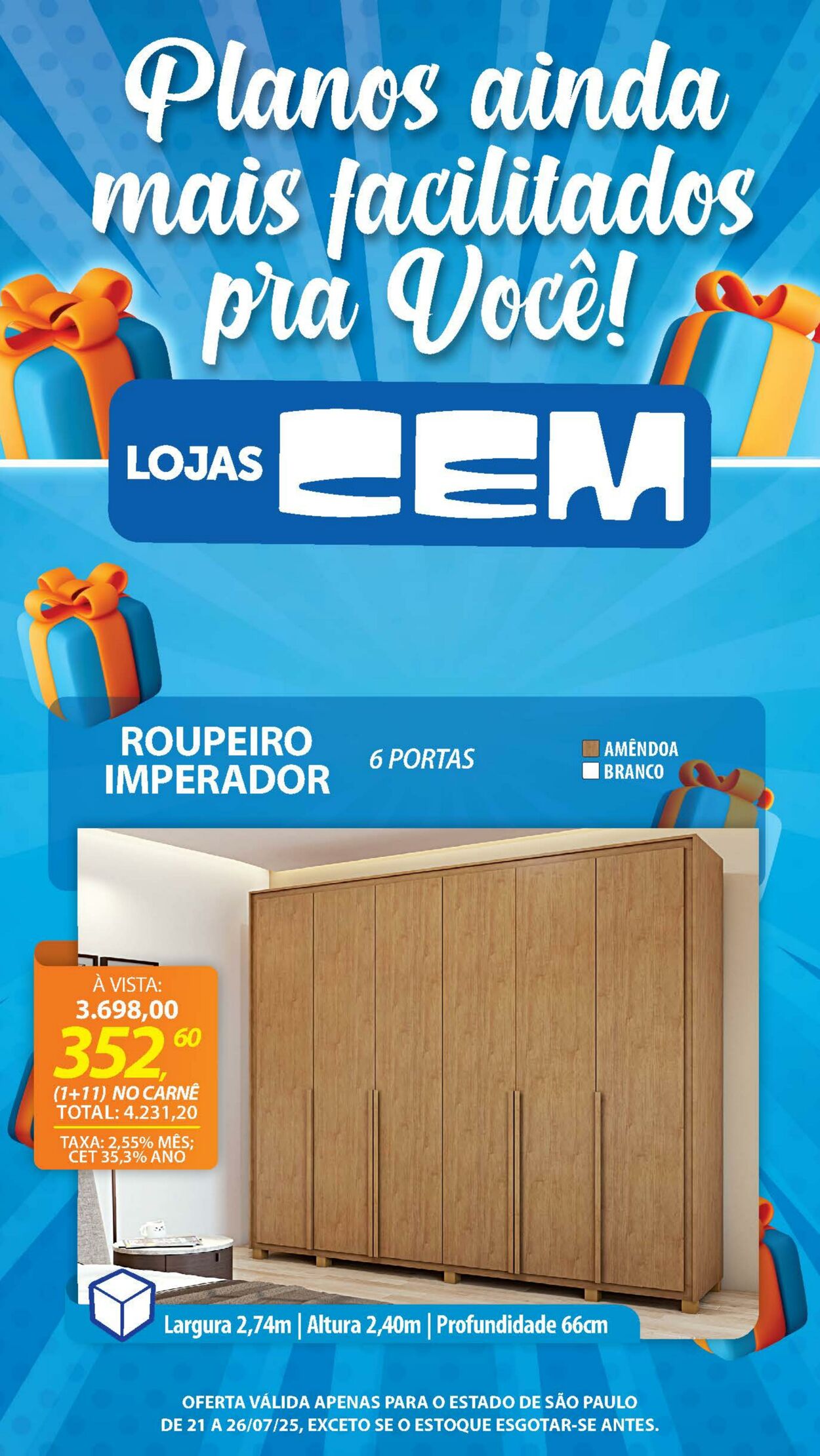 Folheto Lojas Cem 18.07.2025 - 05.08.2025