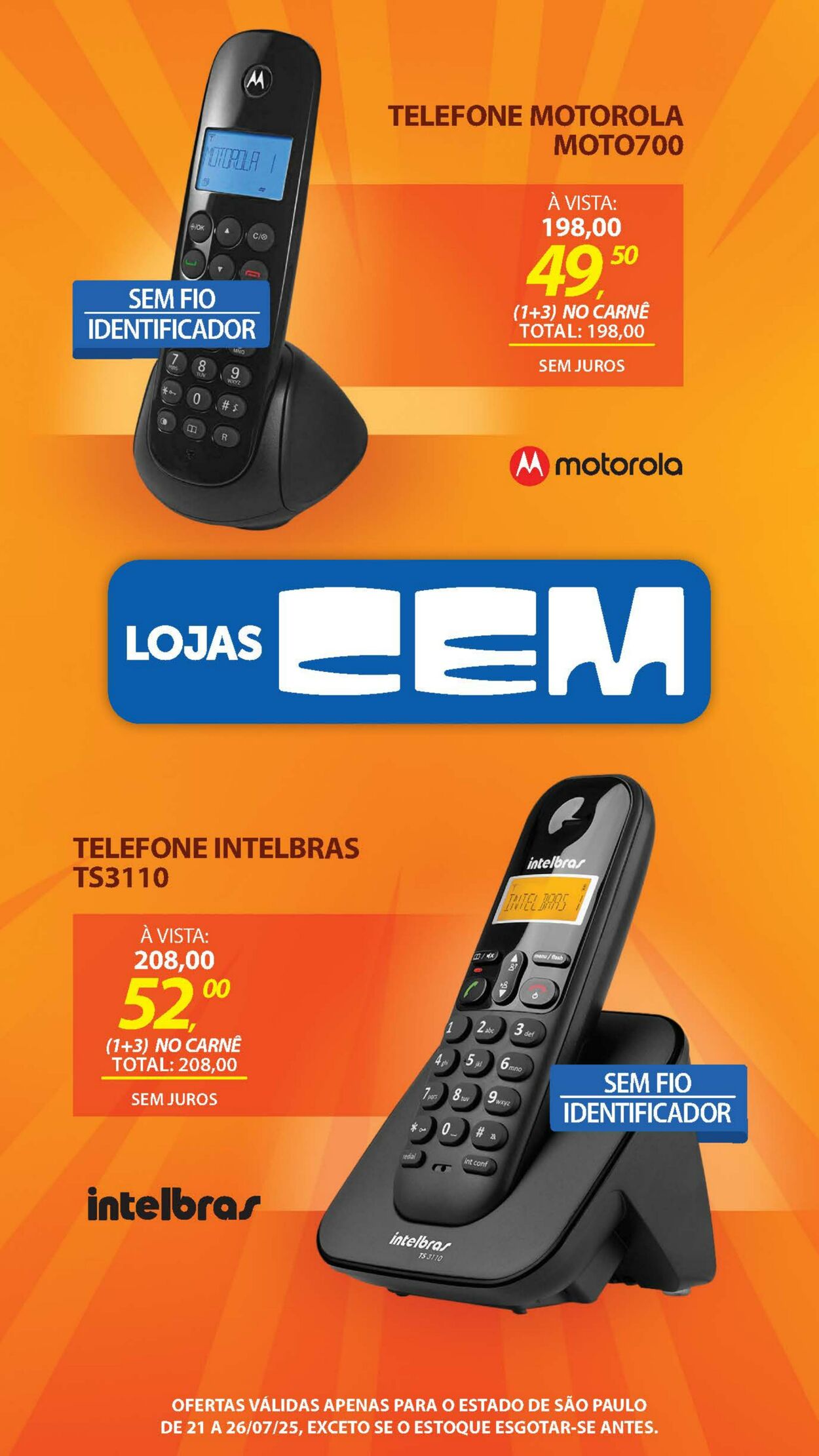 Folheto Lojas Cem 18.07.2025 - 05.08.2025