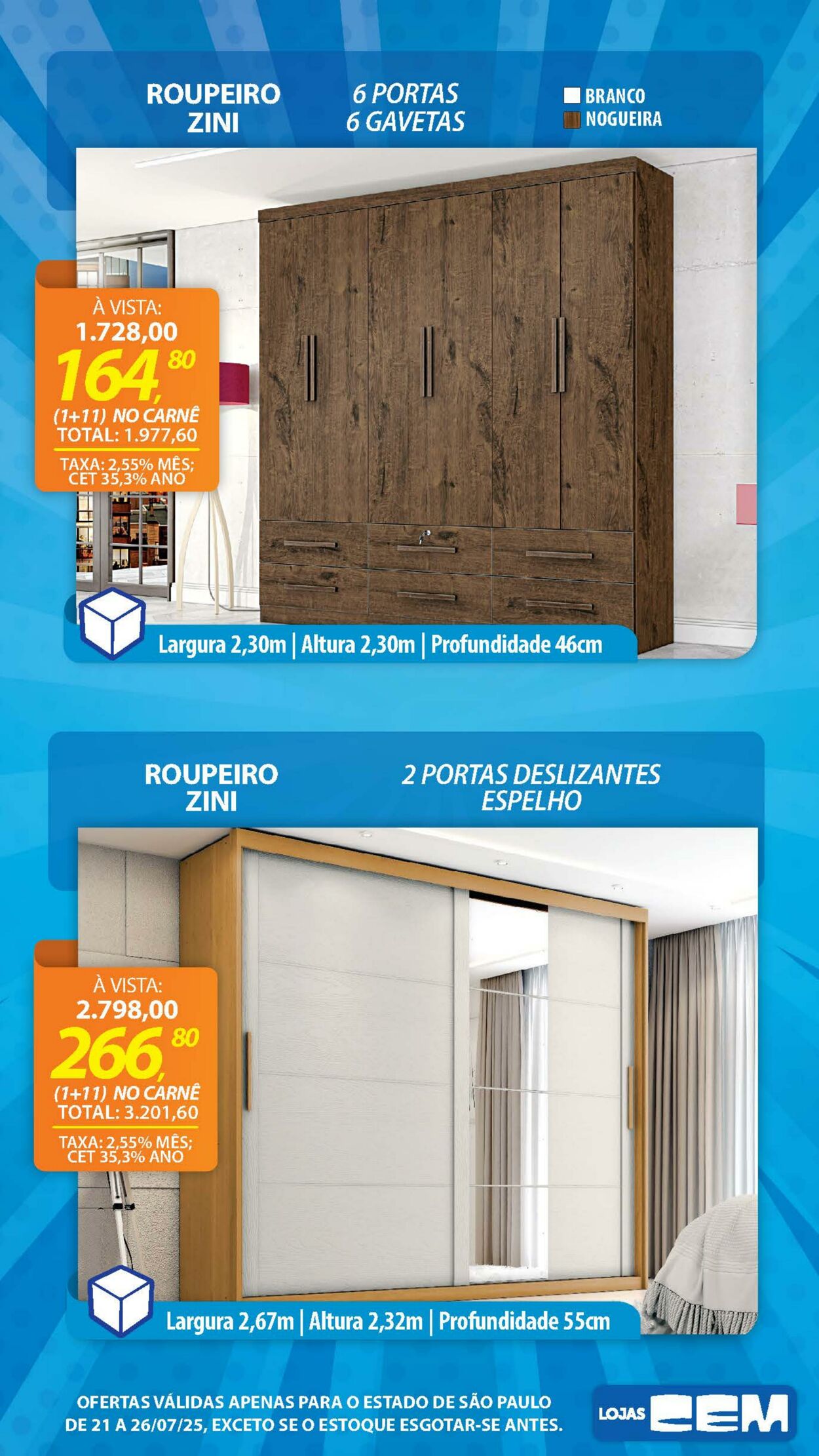 Folheto Lojas Cem 18.07.2025 - 05.08.2025
