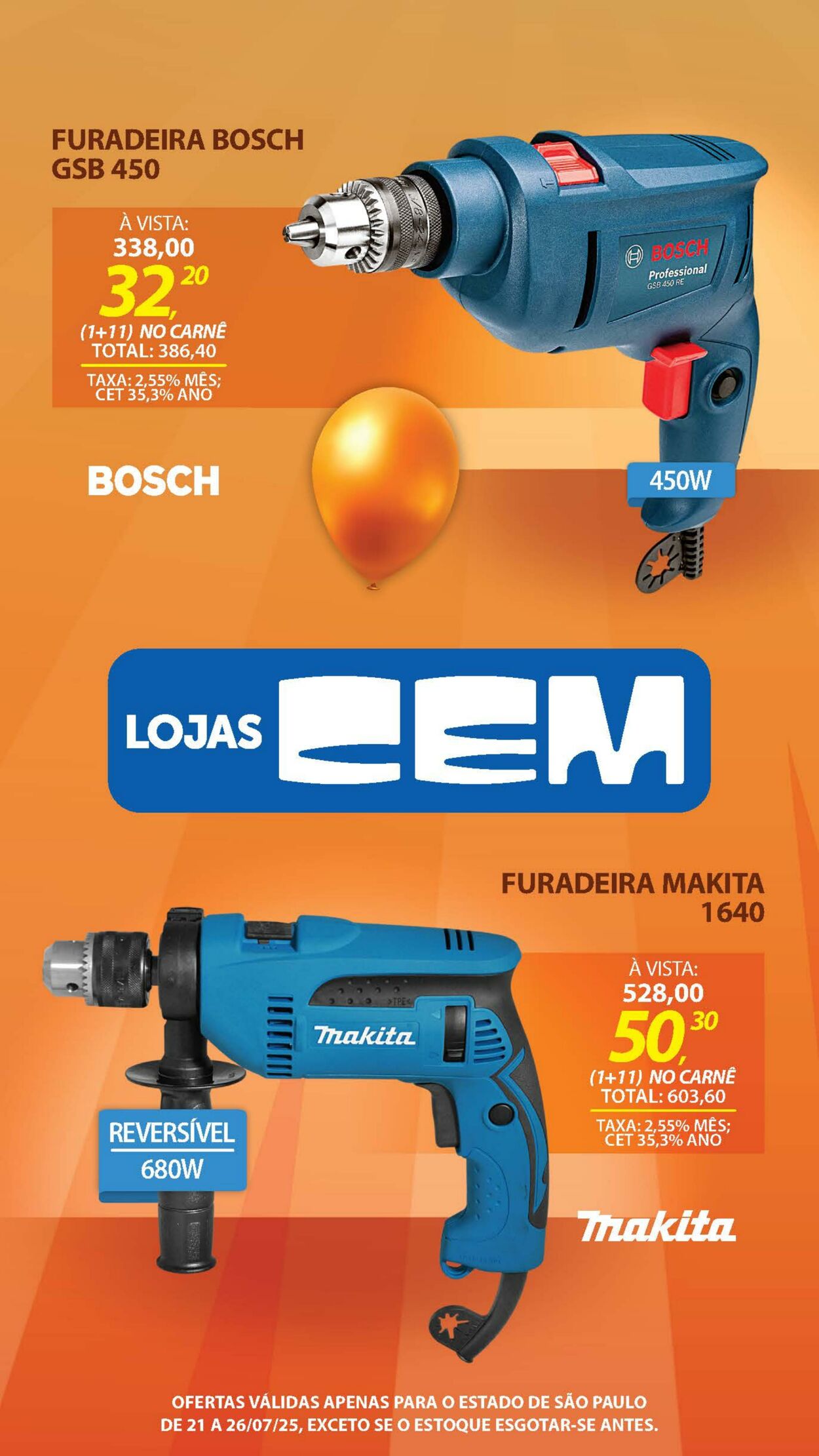 Folheto Lojas Cem 18.07.2025 - 05.08.2025