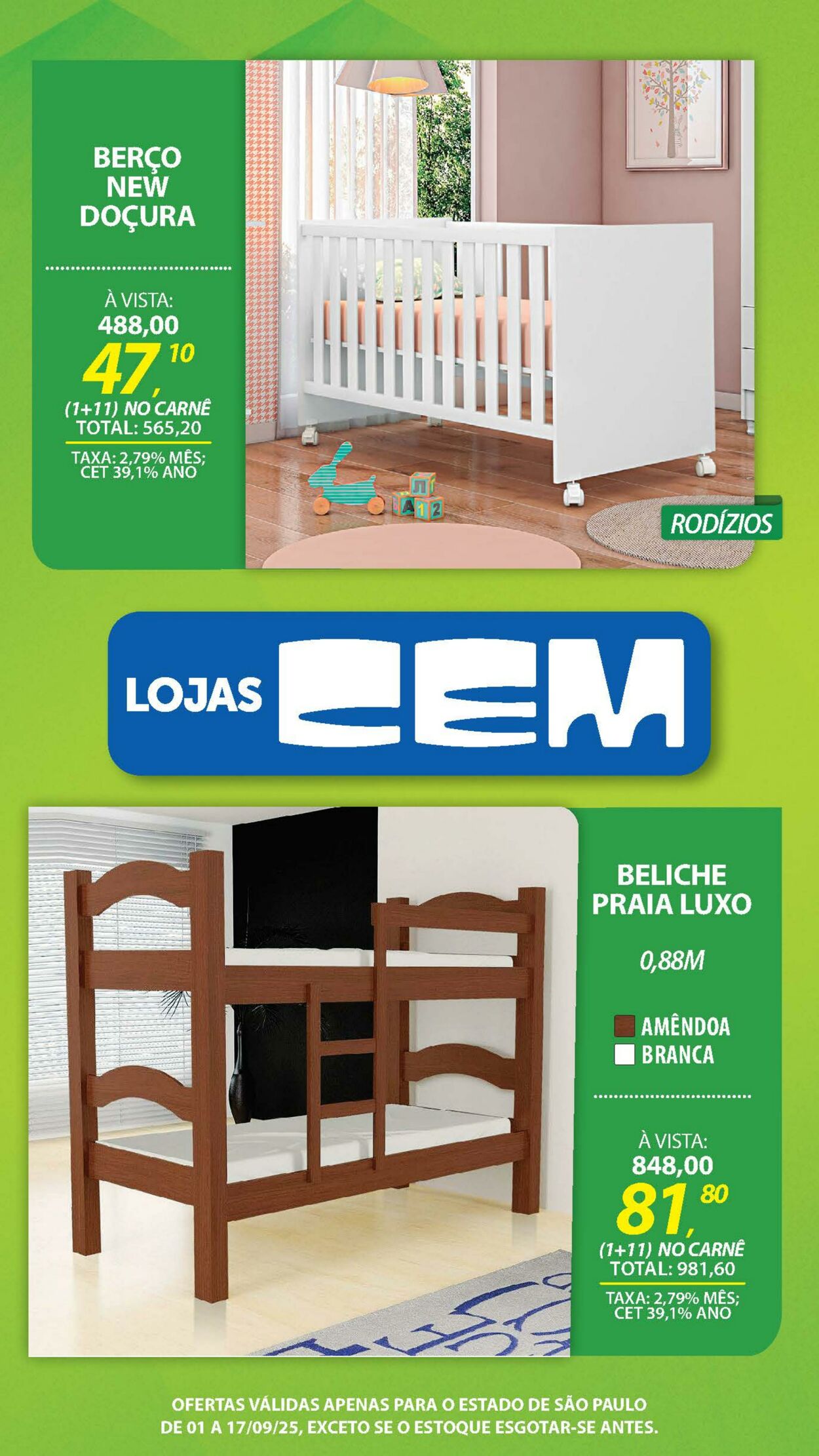 Folheto Lojas Cem 29.08.2025 - 19.09.2025