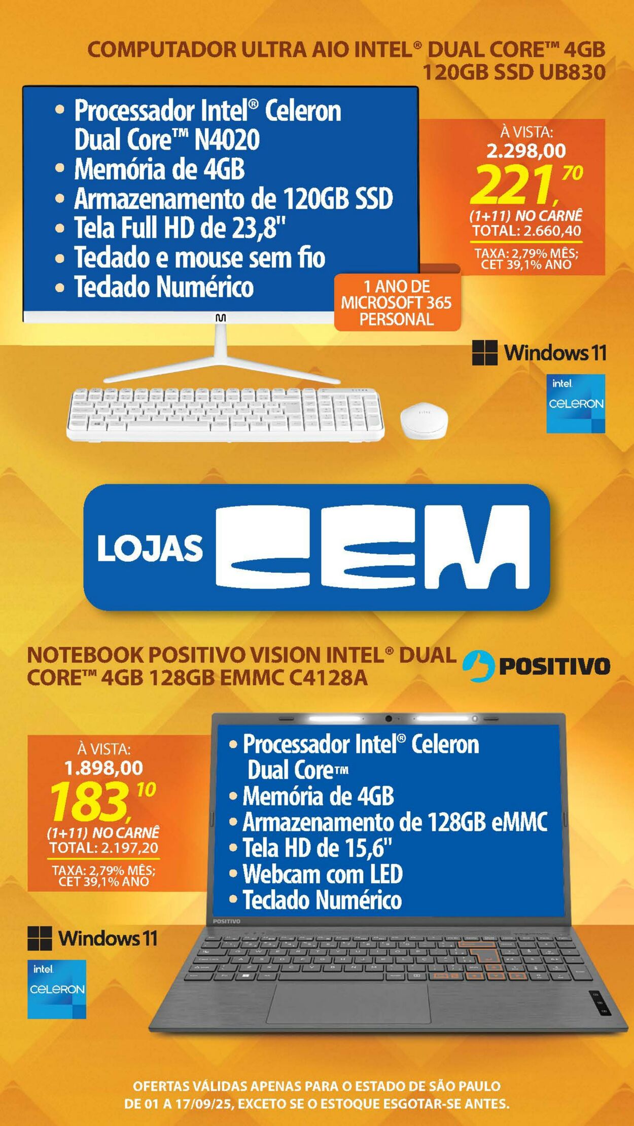 Folheto Lojas Cem 29.08.2025 - 19.09.2025