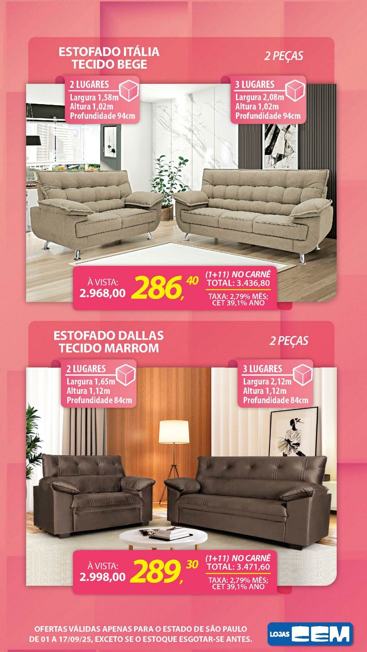 Folheto Lojas Cem 29.08.2025 - 19.09.2025