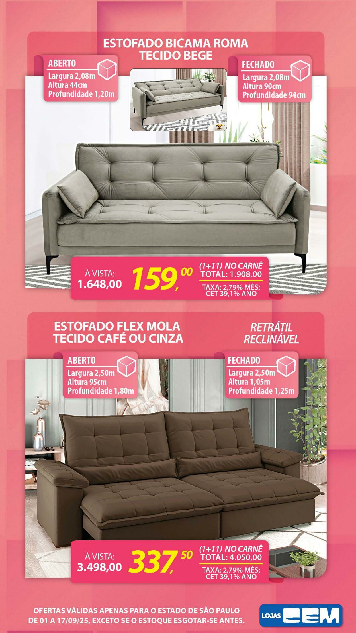 Folheto Lojas Cem 29.08.2025 - 19.09.2025