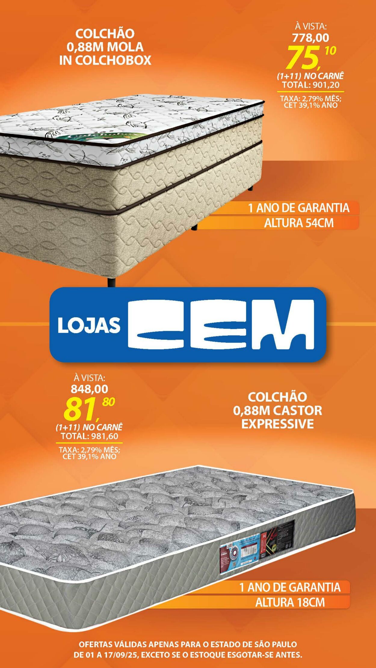 Folheto Lojas Cem 29.08.2025 - 19.09.2025