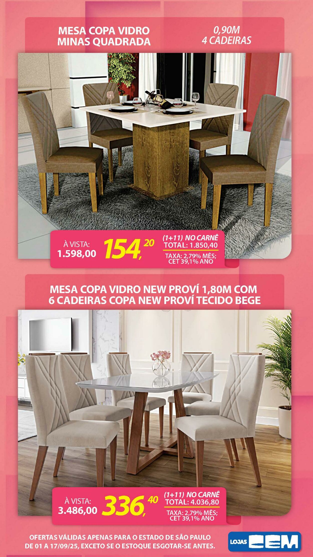 Folheto Lojas Cem 29.08.2025 - 19.09.2025